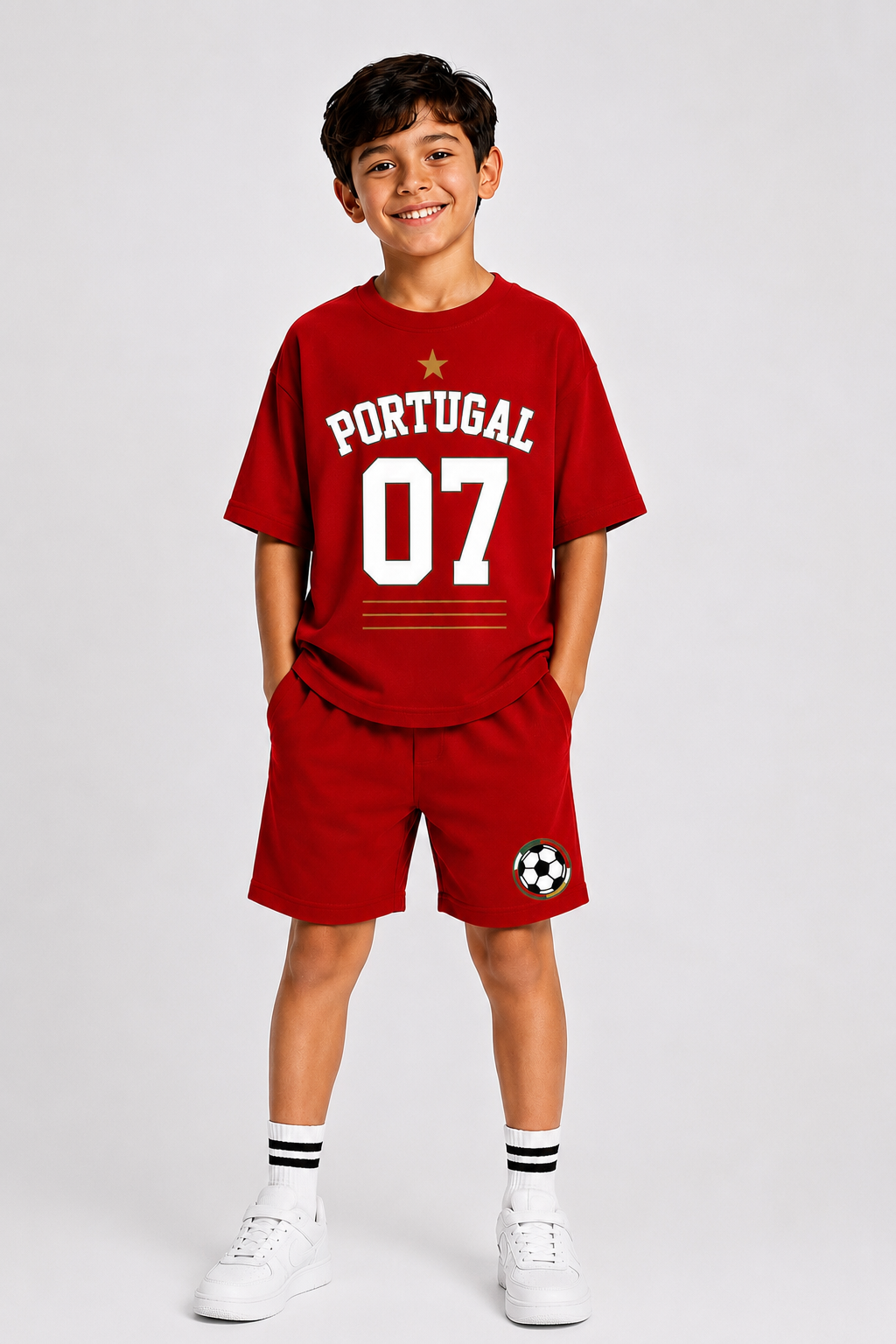 PORTUGAL - OVERSIZED RED CO-ORD SET