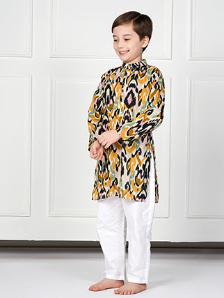 BLACK IKKAT - BOYS SET