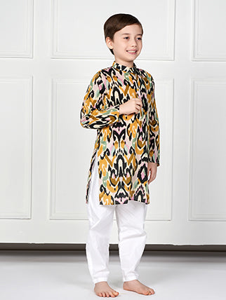 BLACK IKKAT - BOYS SET