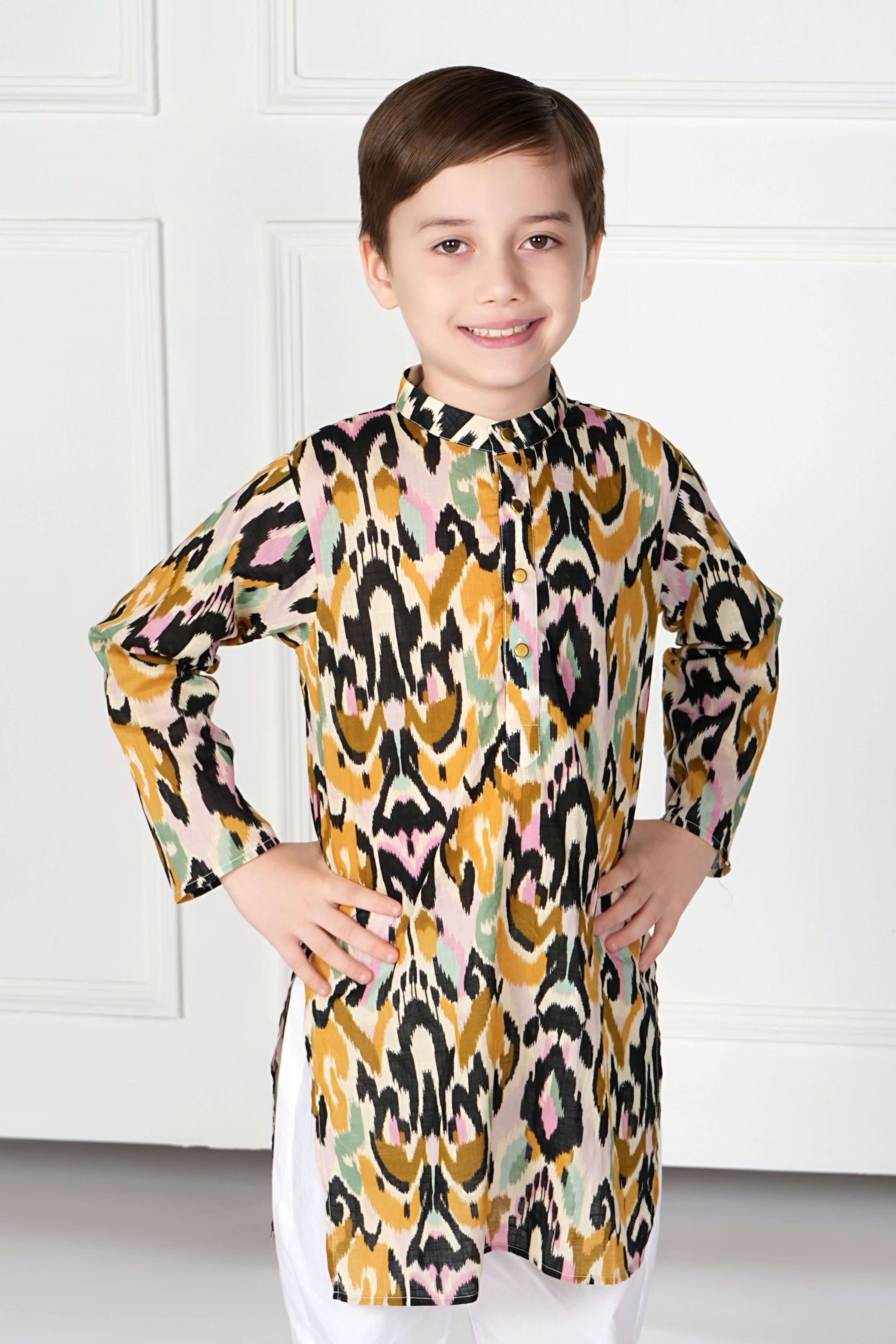 BLACK IKKAT - BOYS SET