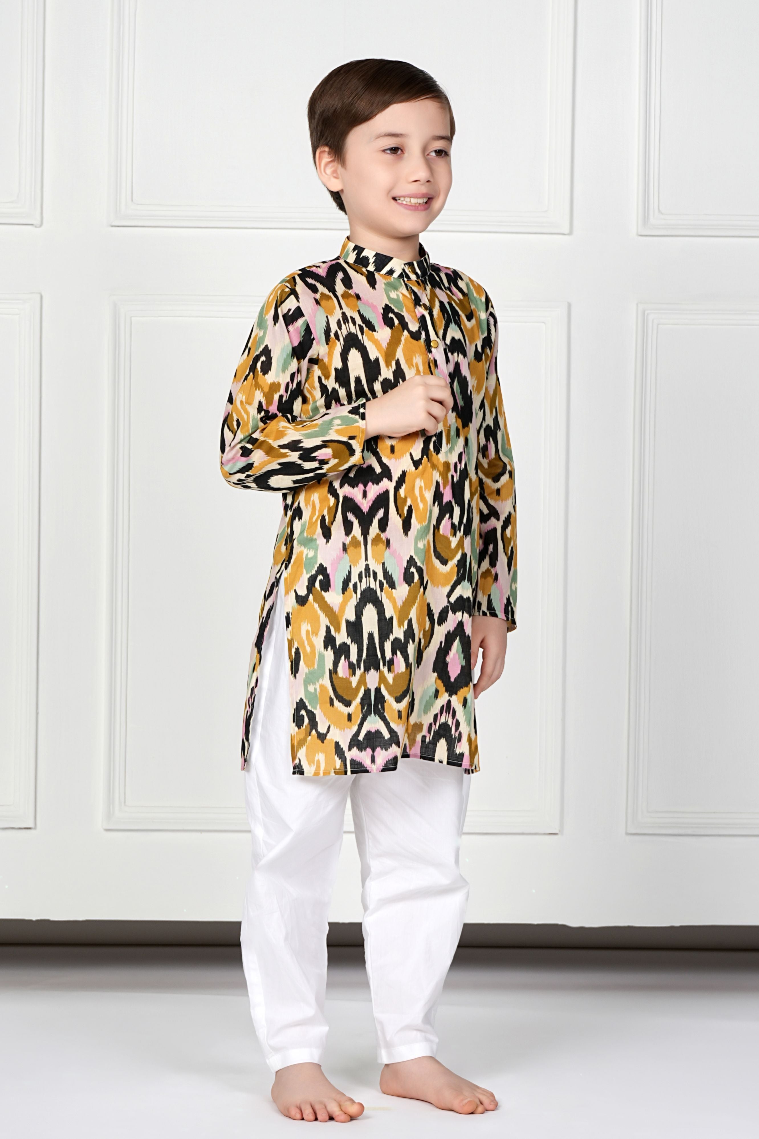 BLACK IKKAT - BOYS SET