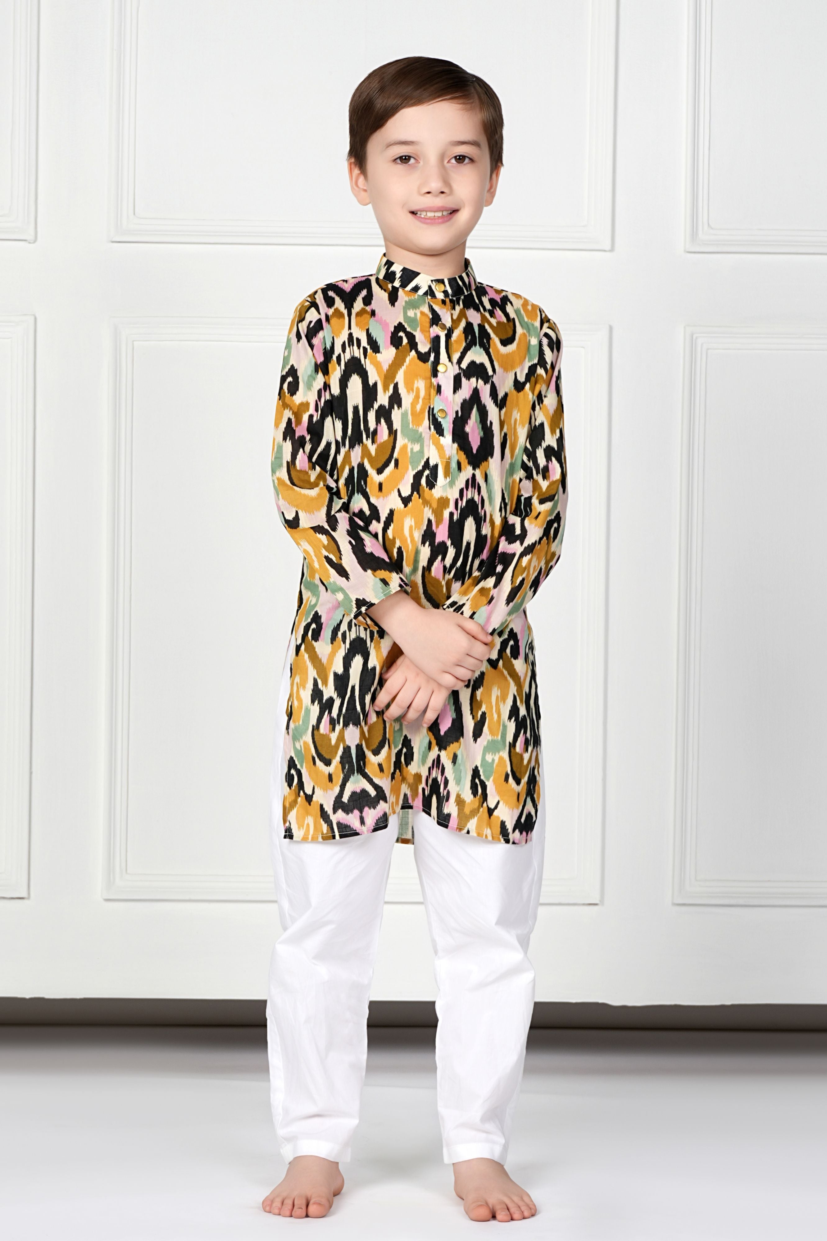 BLACK IKKAT - BOYS SET