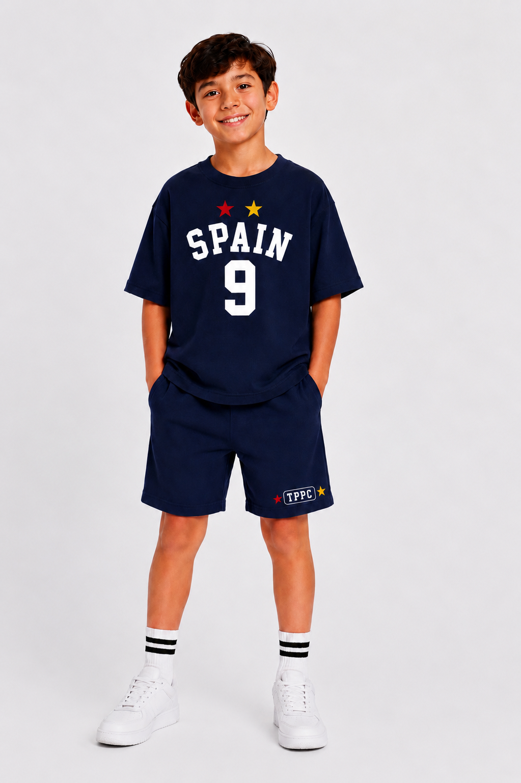 SPAIN - OVERSIZED NAVY CO- ORD SET