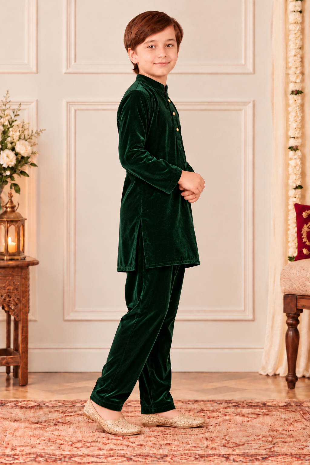 GREEN VELVET SET