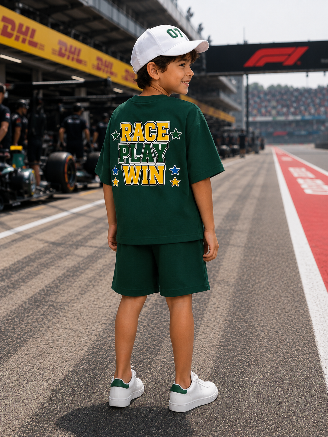 OVERSIZED GREEN RACING CO-ORD SET
