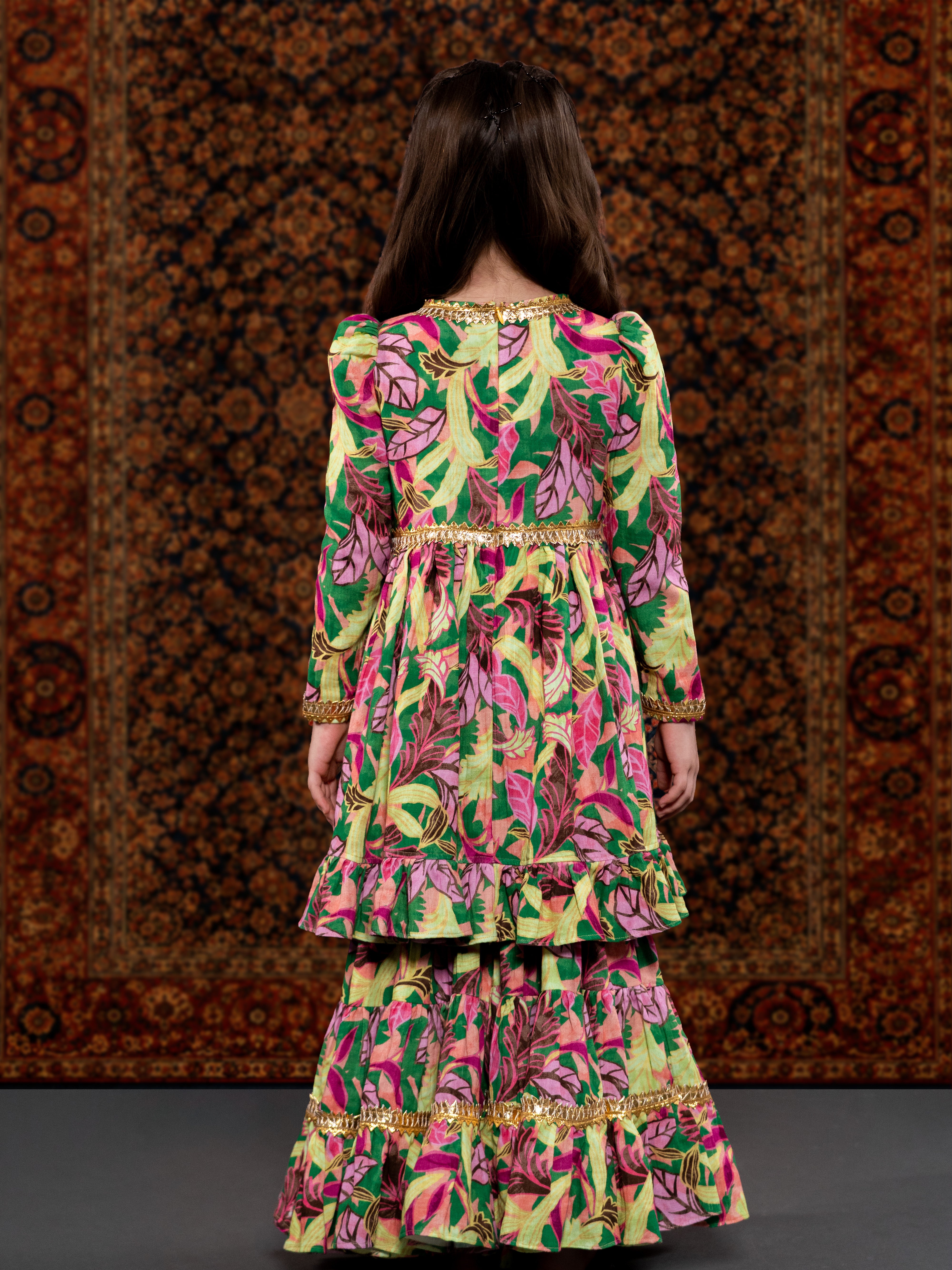 ALIA - A GREEN COTTON SUIT SET