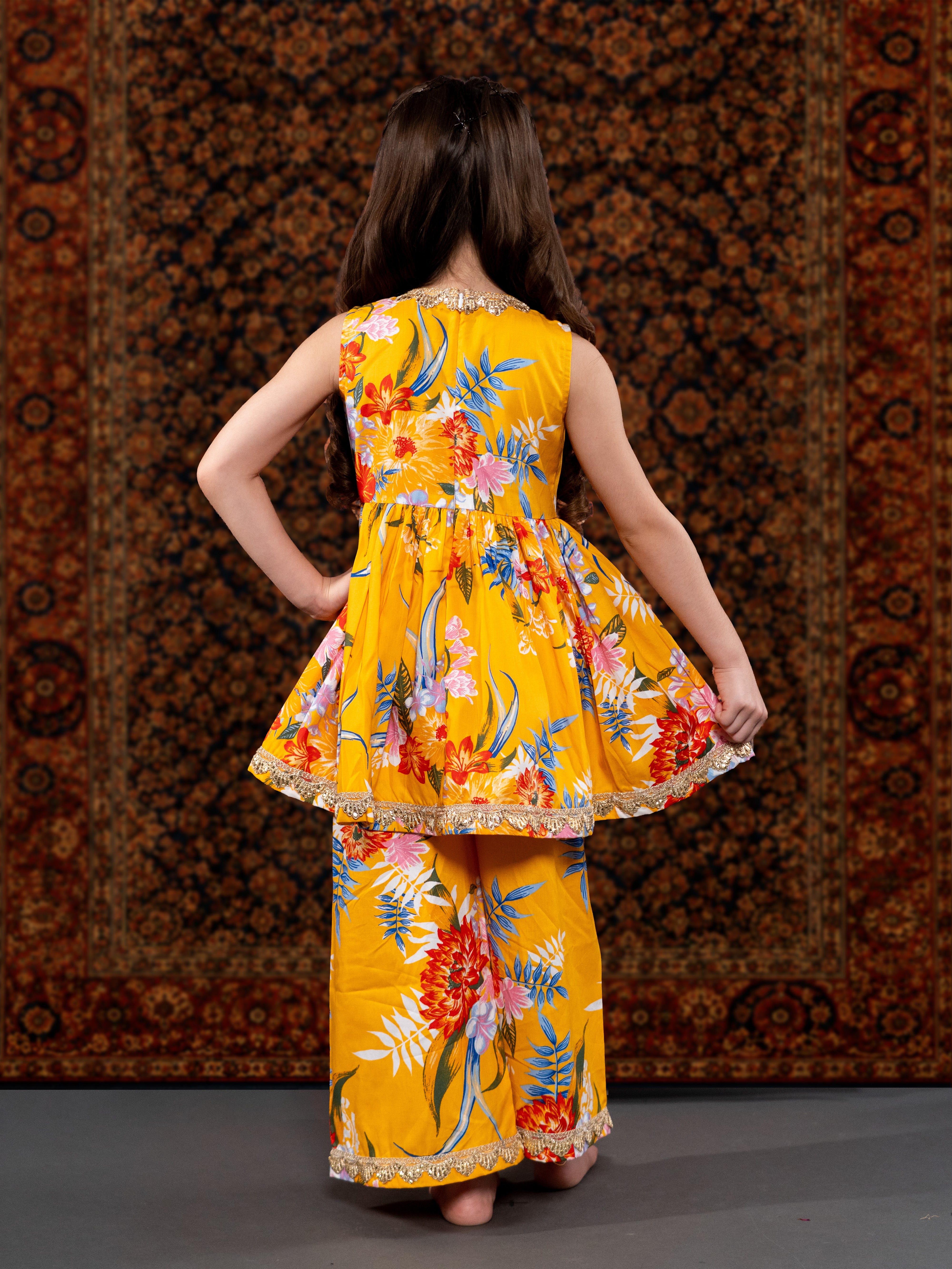 SUNFLOWER - A YELLOW FLORAL SUIT SET