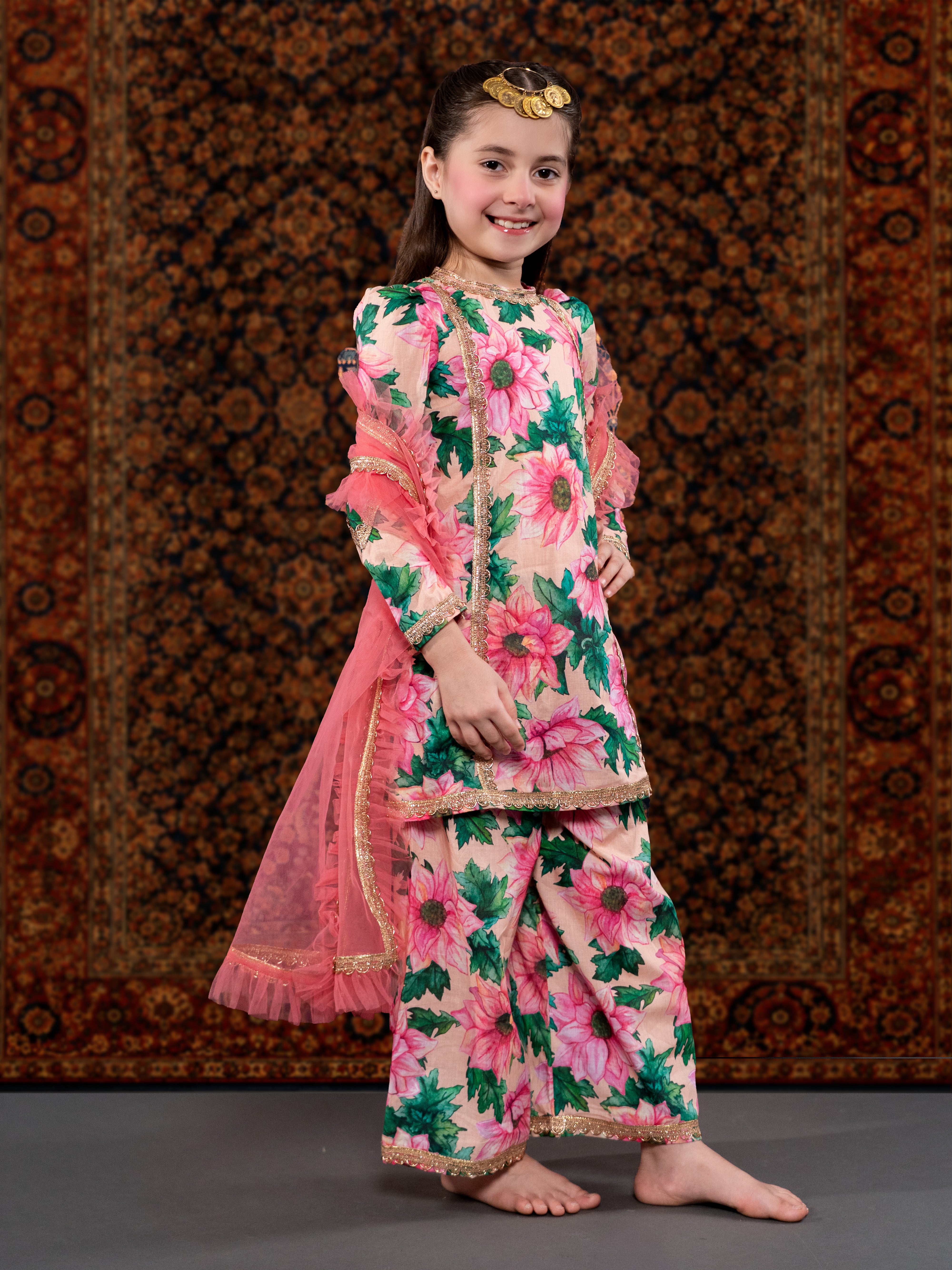PEACH POPPY SUIT SET