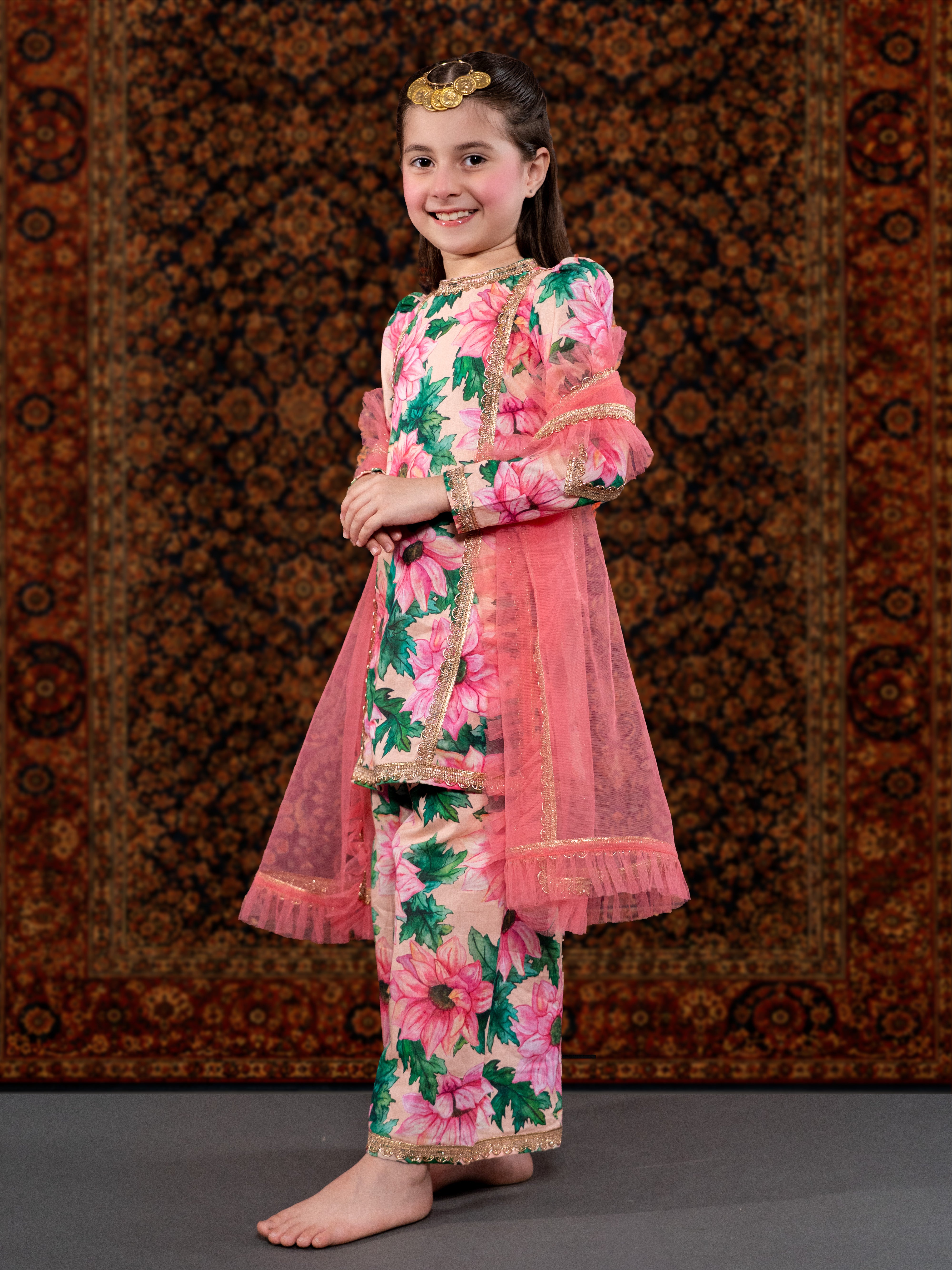 PEACH POPPY SUIT SET