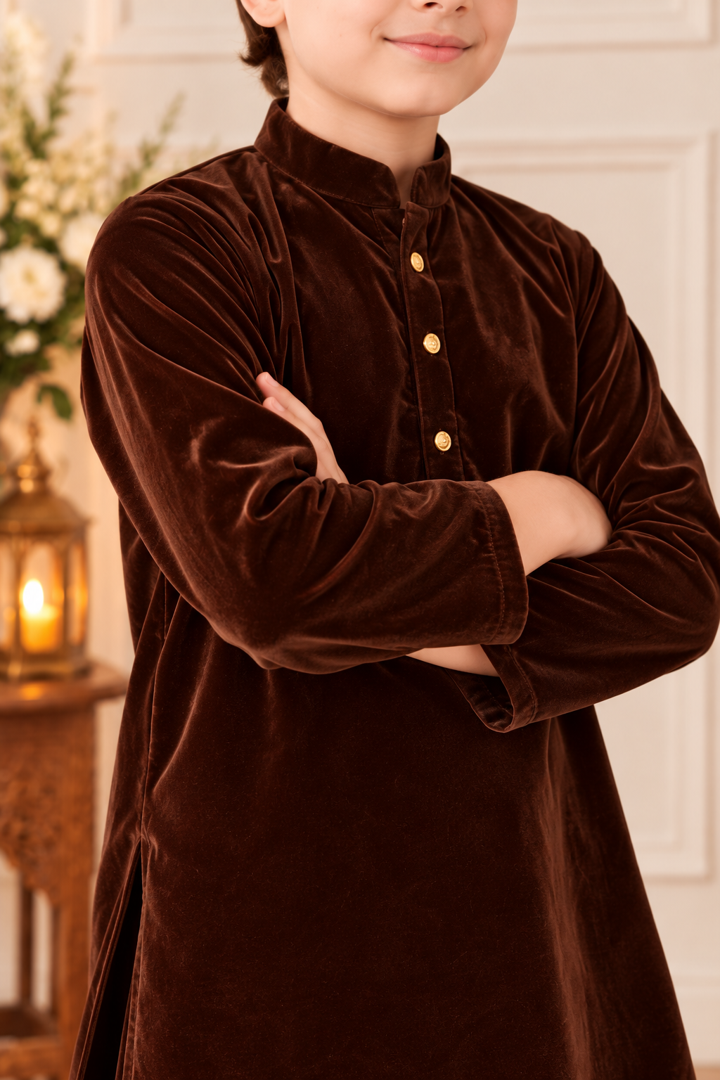 BROWN VELVET SET