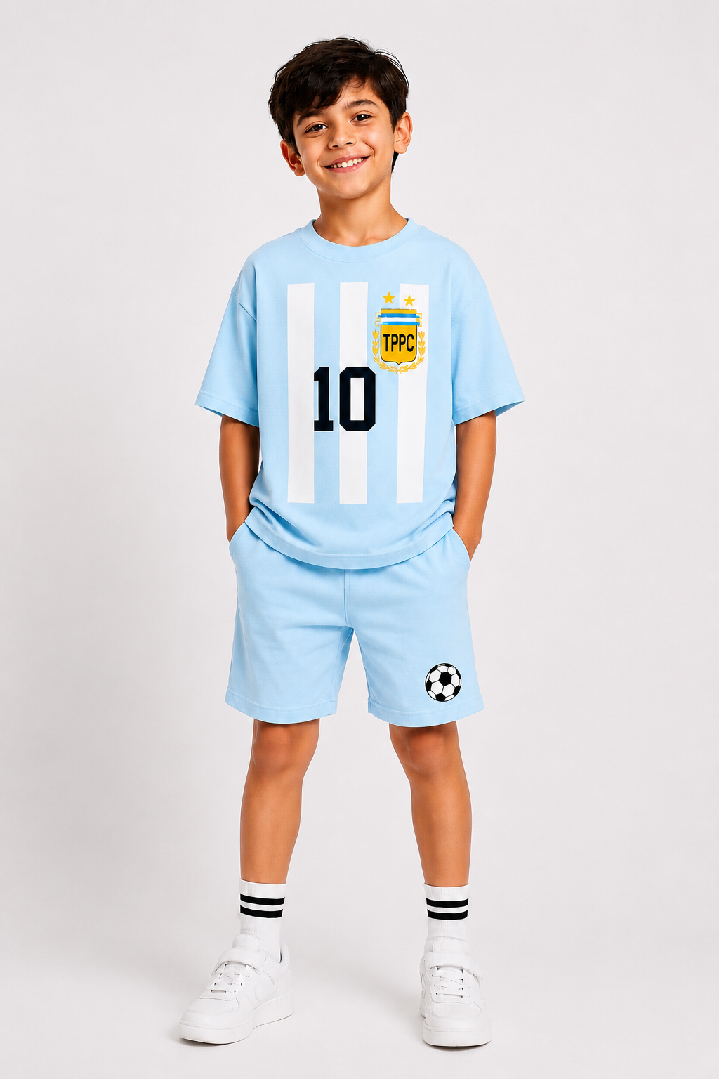 ARGENTINA - OVERSIZED LIGHT BLUE CO-ORD SET