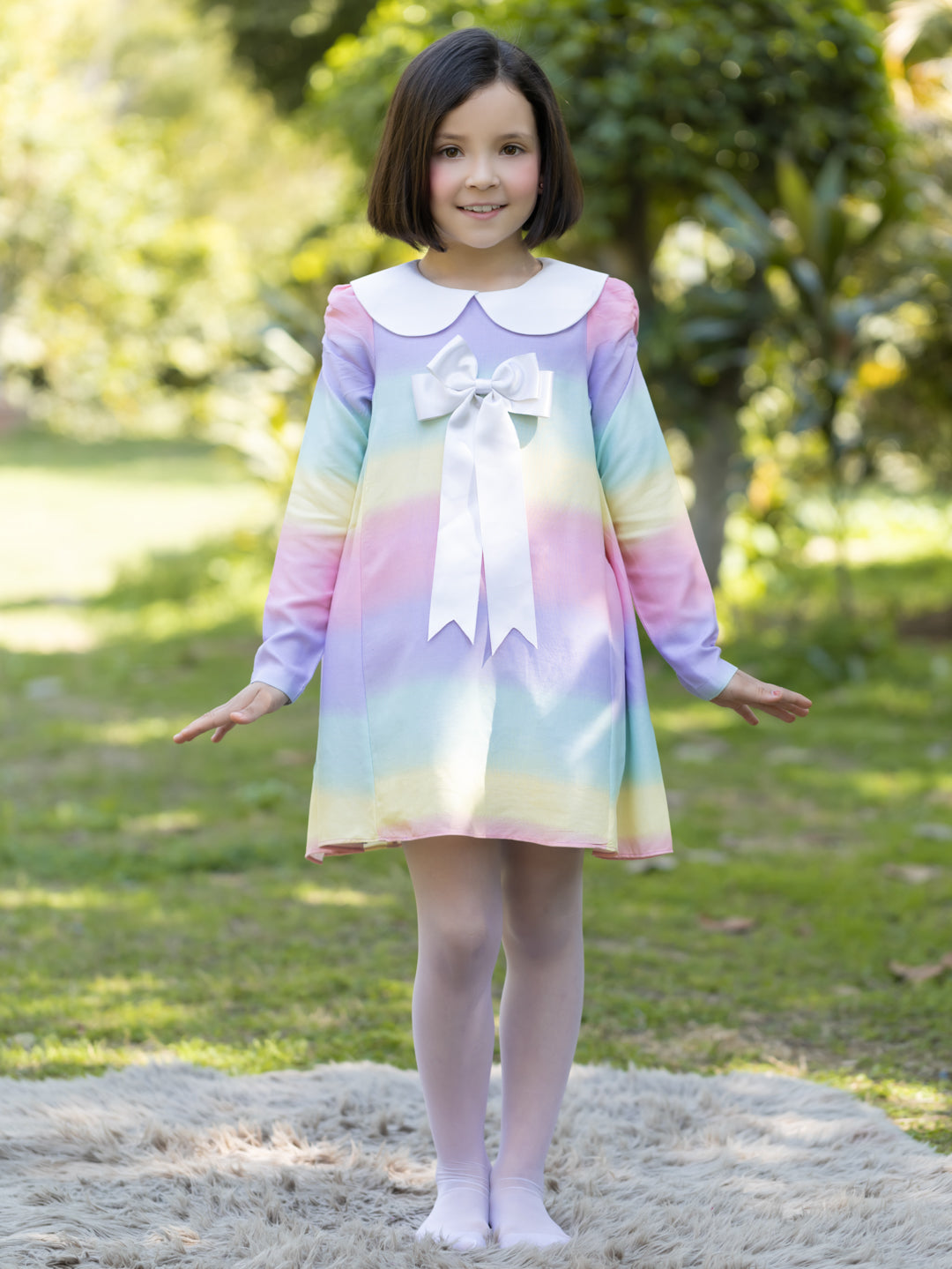 Rainbow Full Sleeves Dress