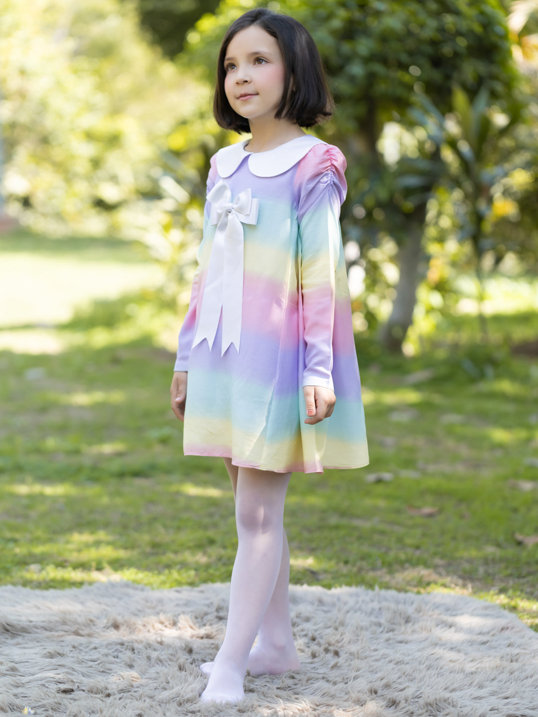 Rainbow Full Sleeves Dress