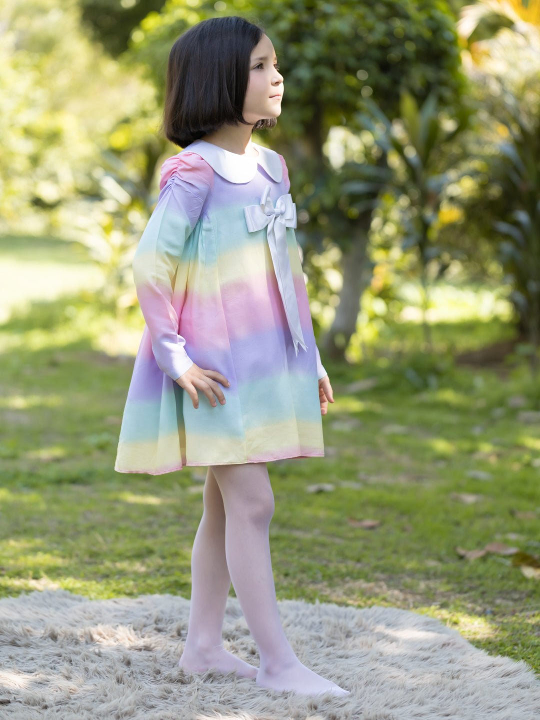 Rainbow Full Sleeves Dress