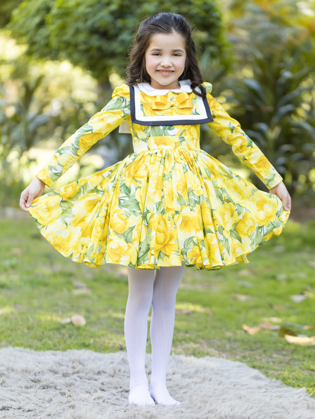 Yellow Peony - Full Sleeves Dress