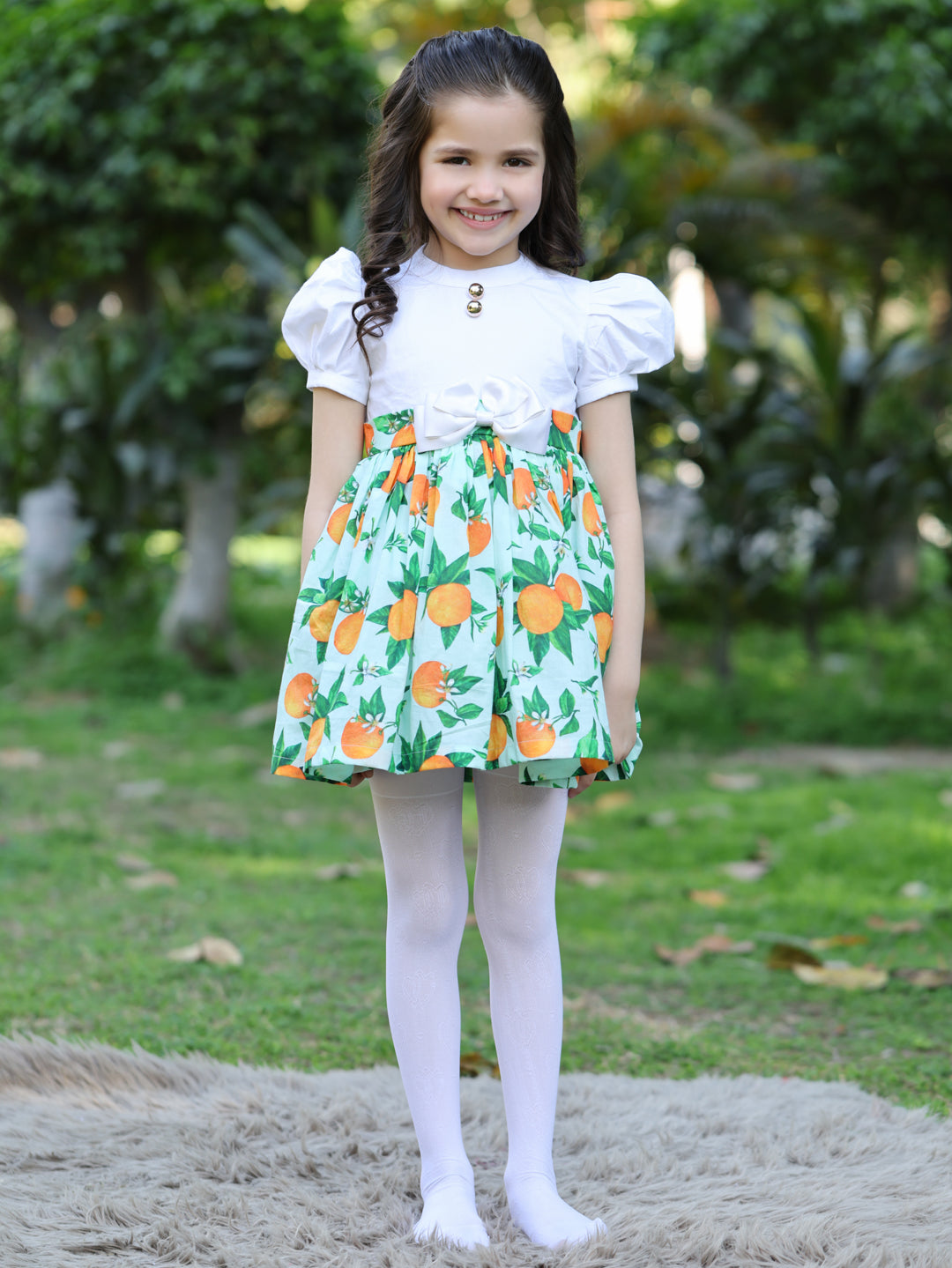 Green Orange Dress