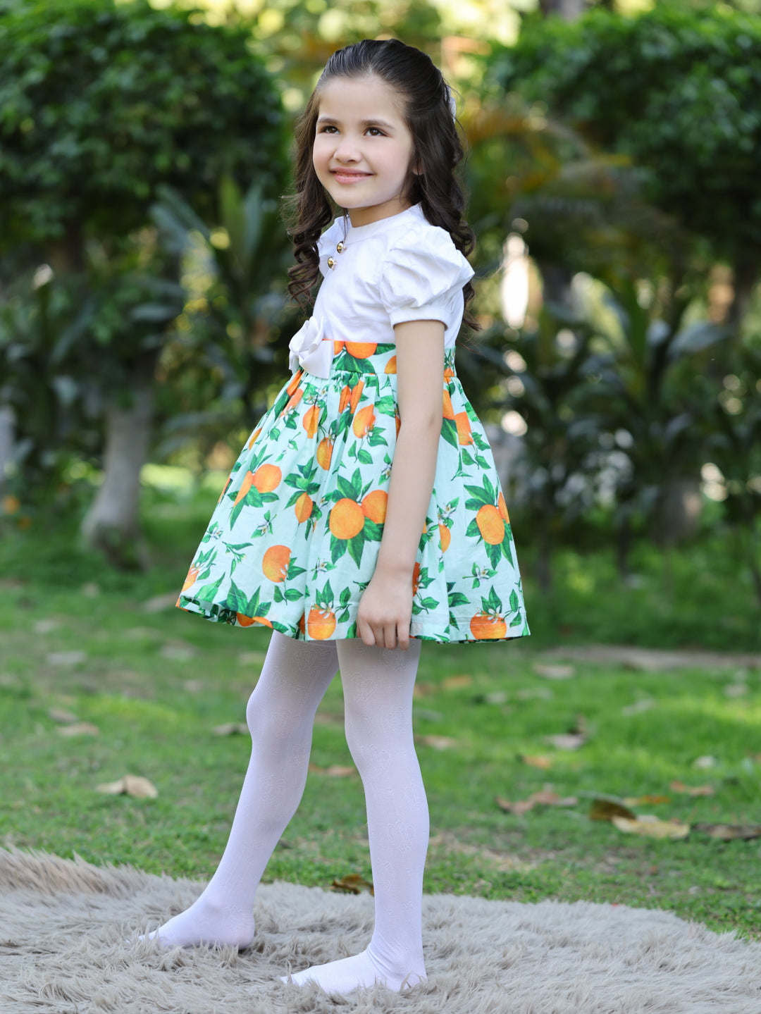 Green Orange Dress