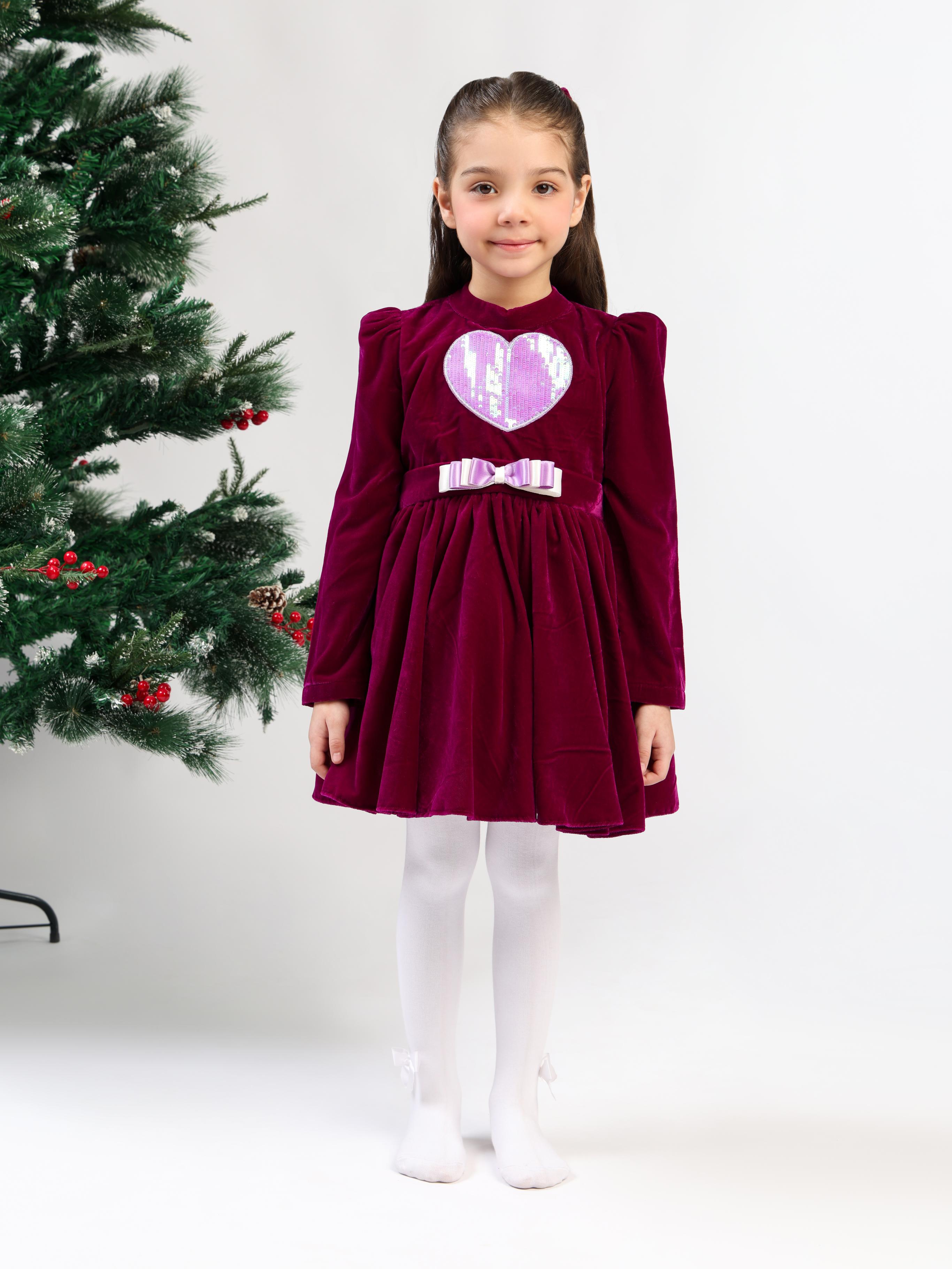 PURPLE VELVET HEART DRESS