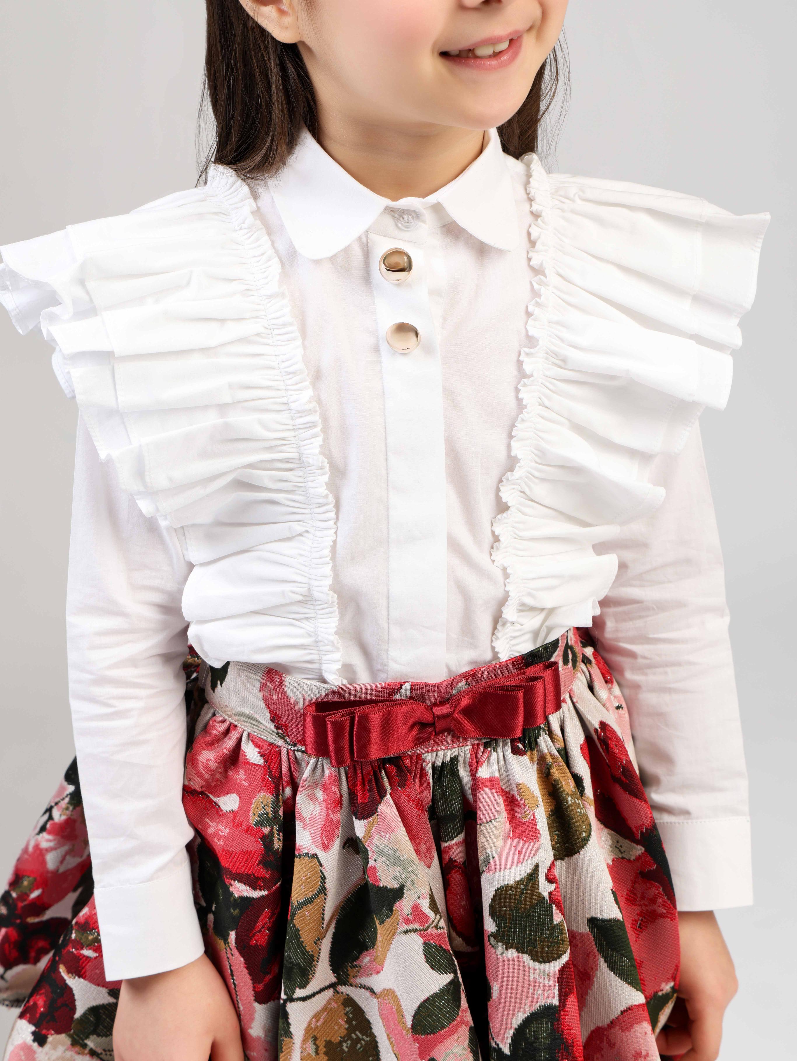 CHERRY FLORAL SKIRT SET