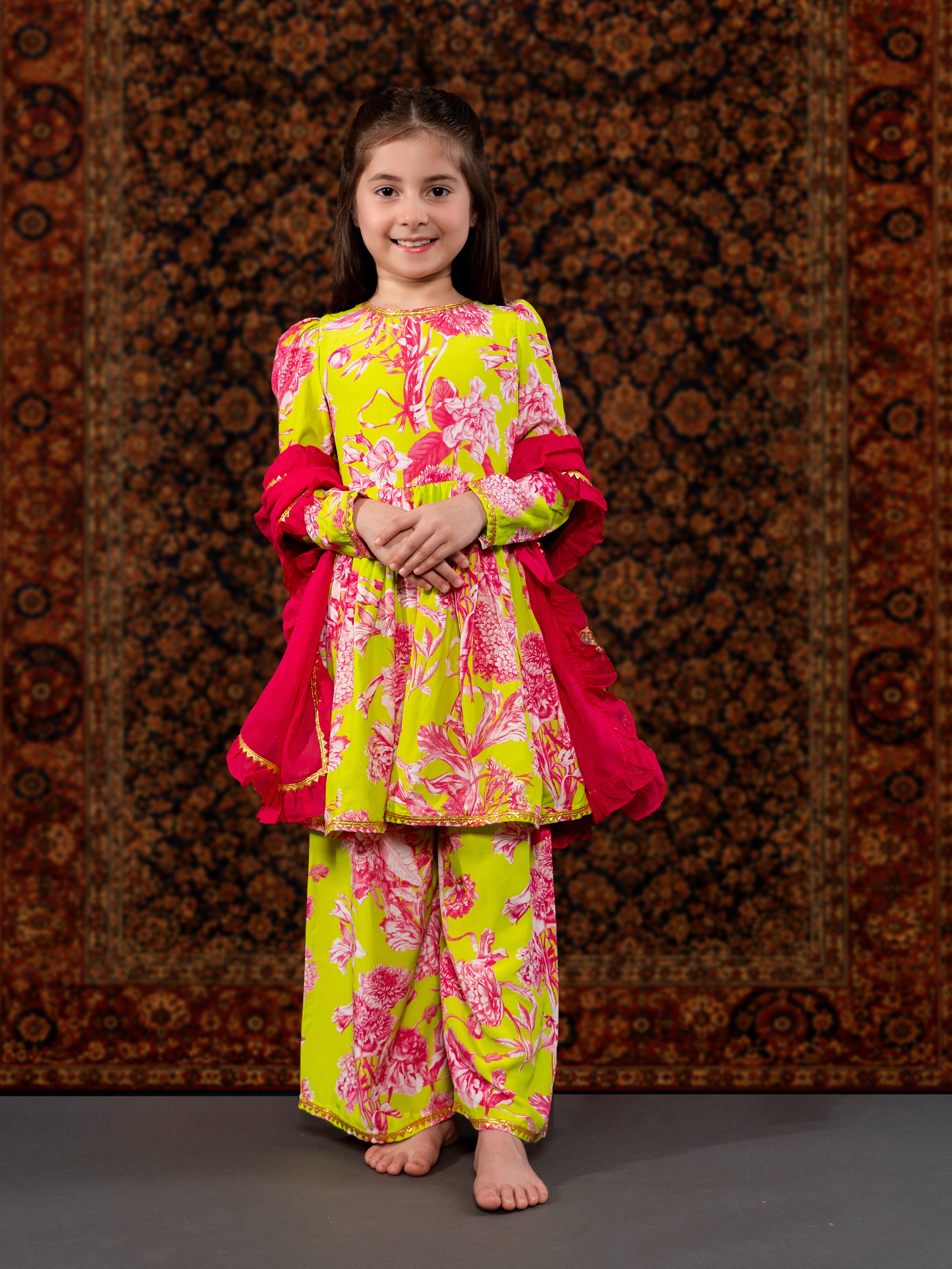 NEON FLORAL SUIT SET