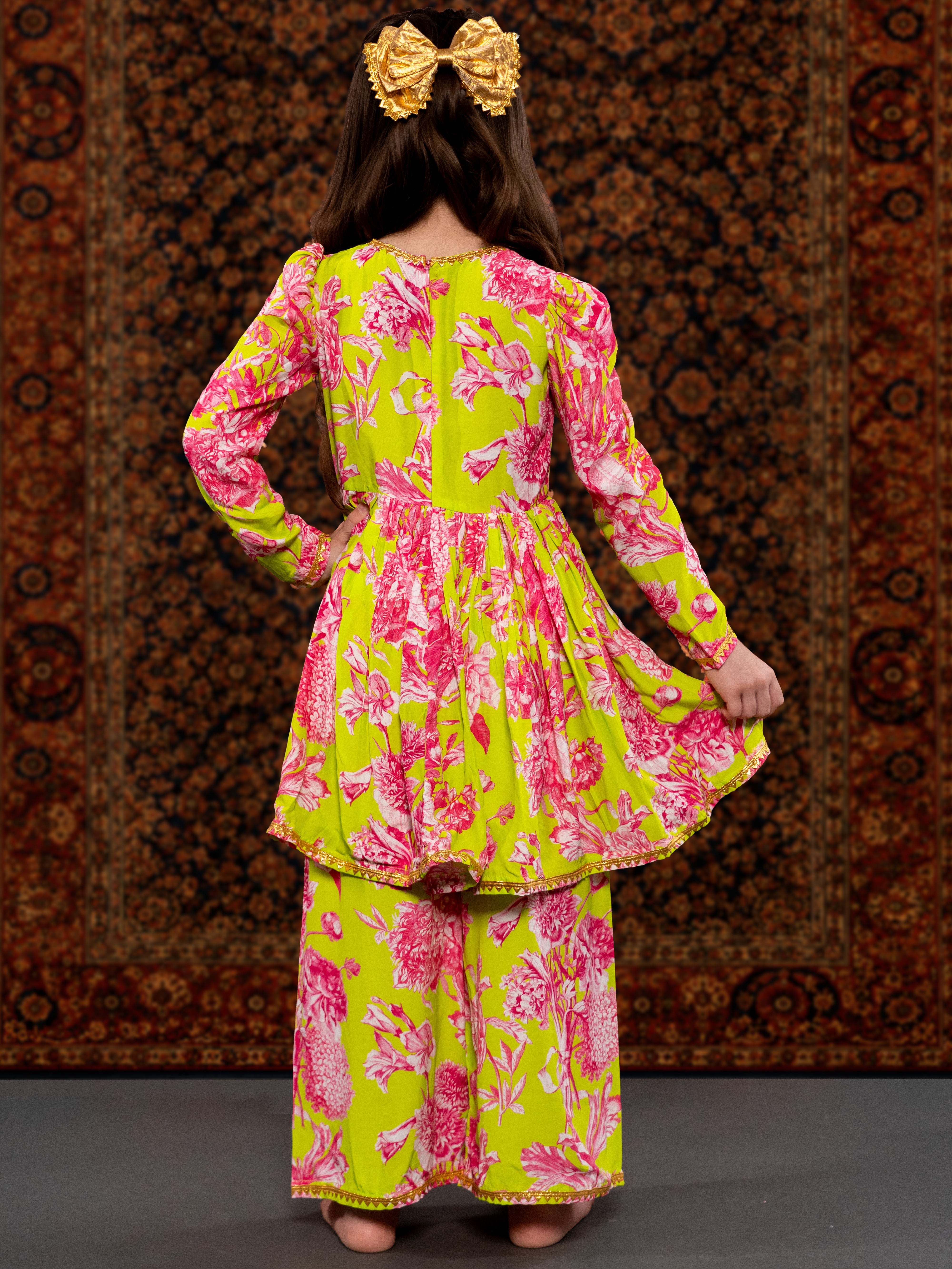 NEON FLORAL SUIT SET