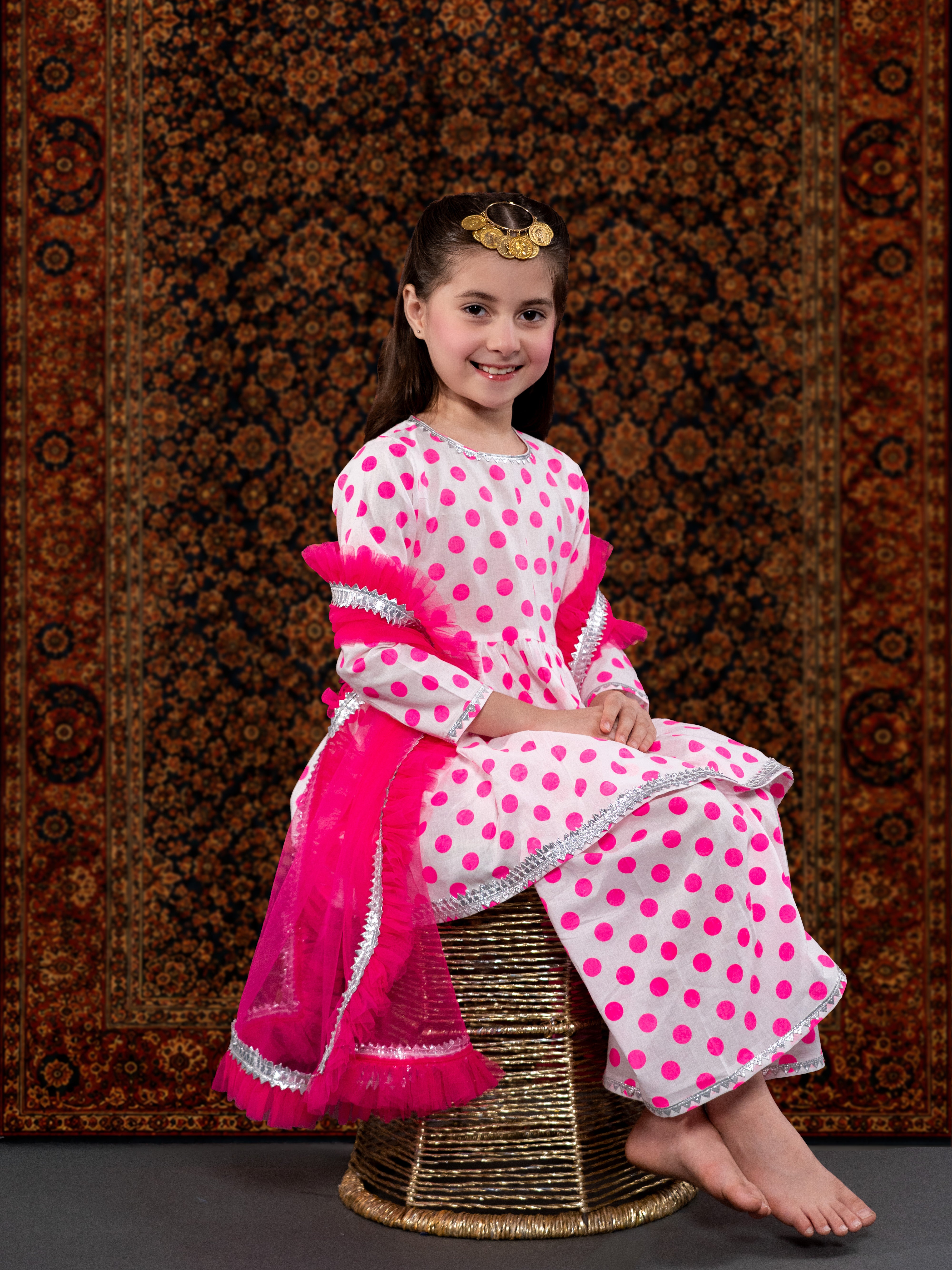PINK POLKA SUIT SET