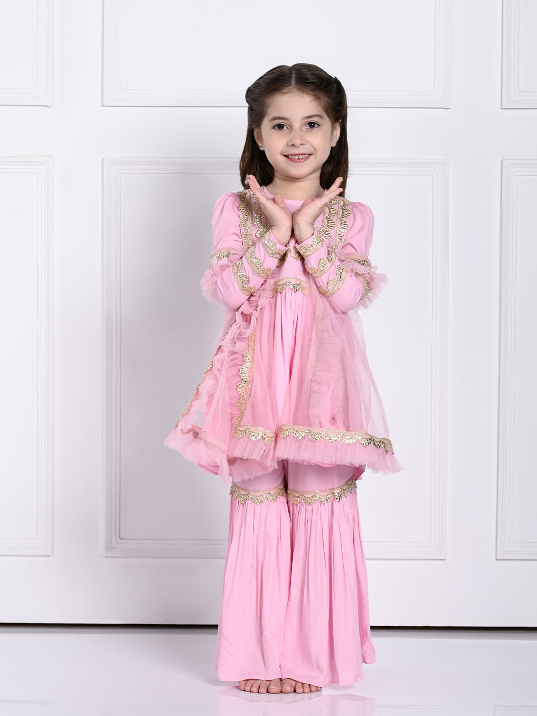 Ariyah Suit Set- A Light Pink Suit for Girls
