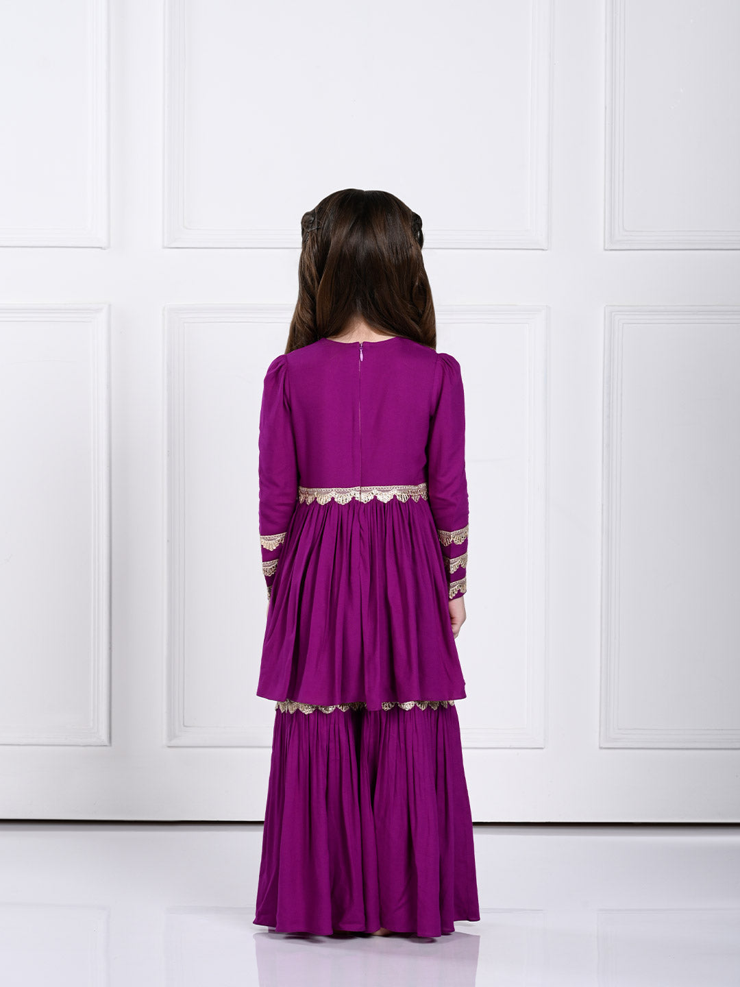 Amaira Suit Set- A Dark Purple Suit for Girls