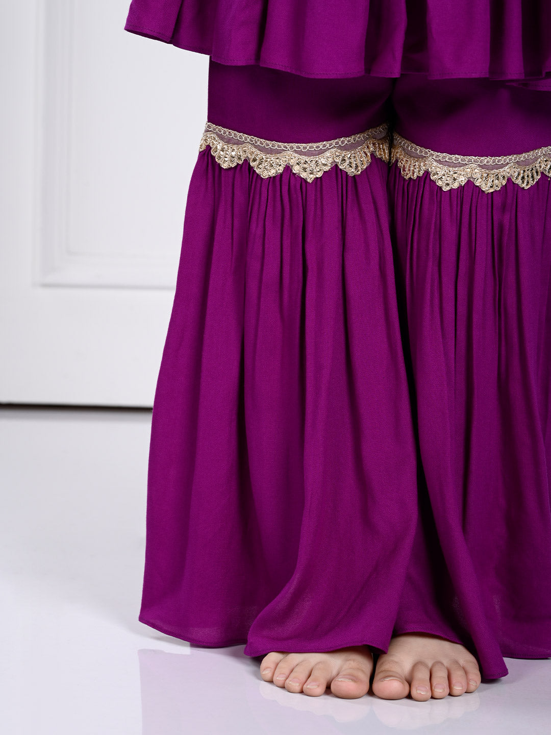 Amaira Suit Set- A Dark Purple Suit for Girls