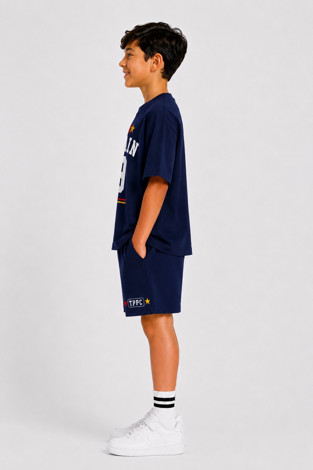 SPAIN - OVERSIZED NAVY CO- ORD SET