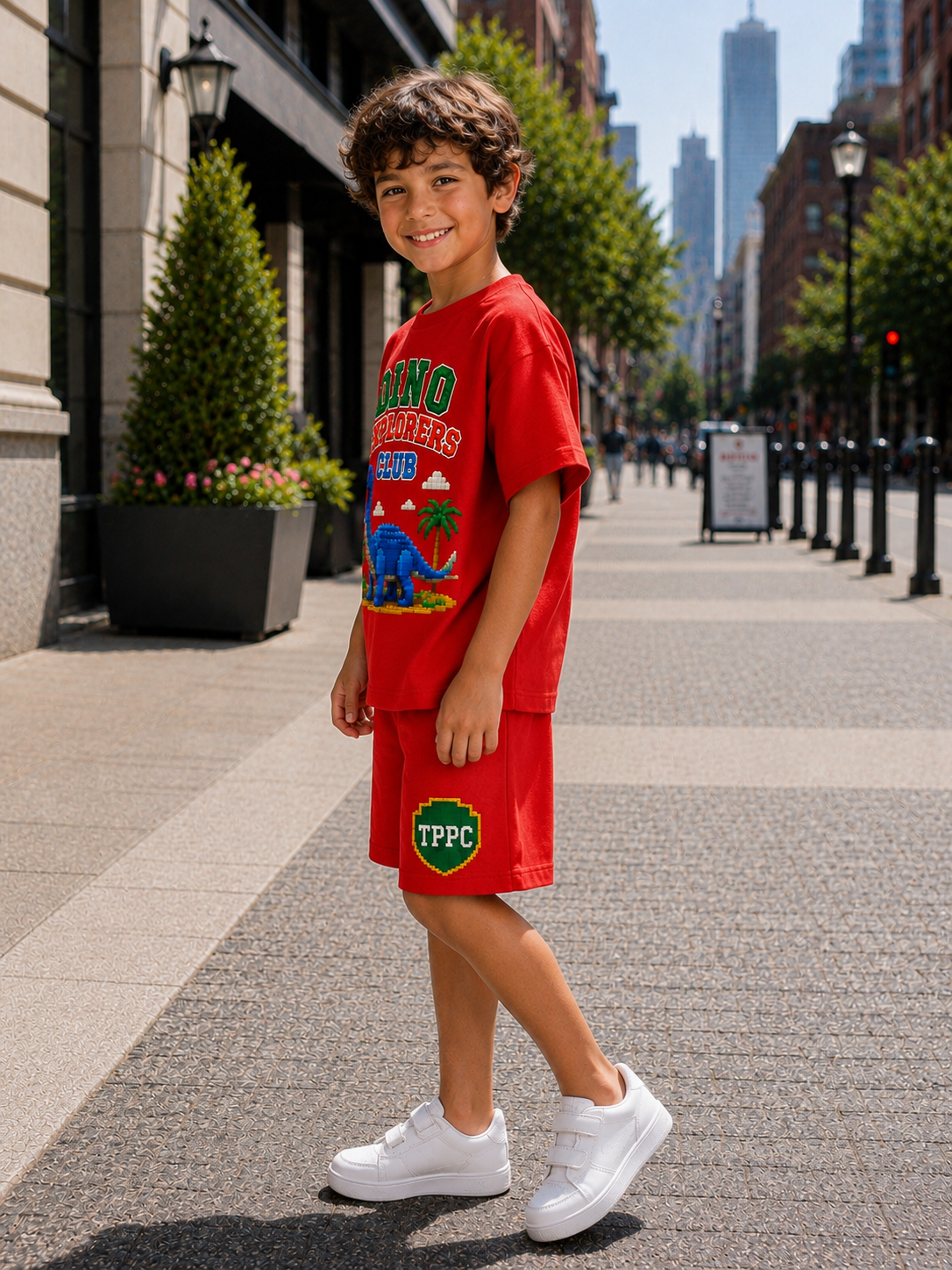 OVERSIZED RED DINO CO-Ord