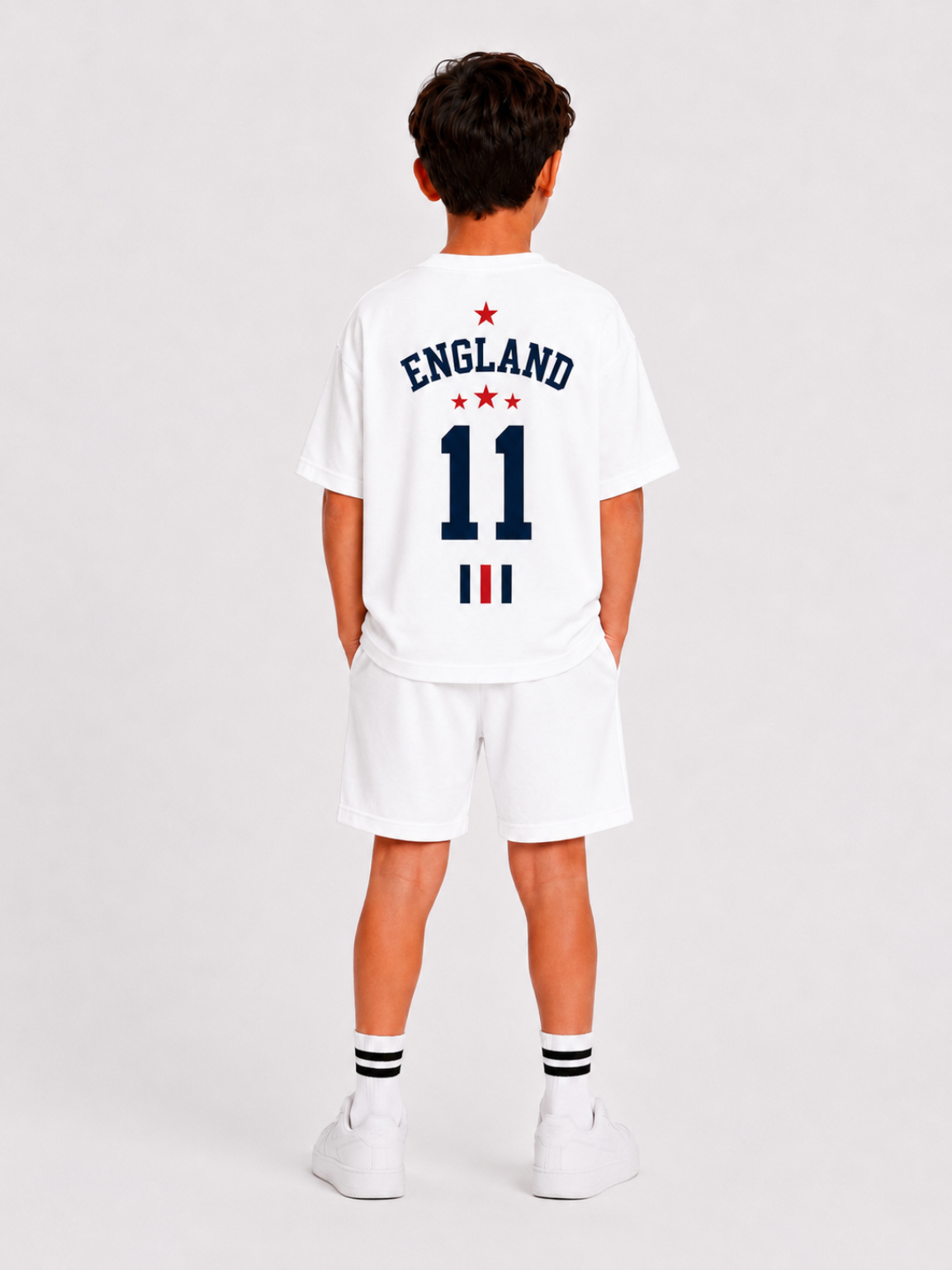 ENGLAND - OVERSIZED WHITE CO-ORD SET