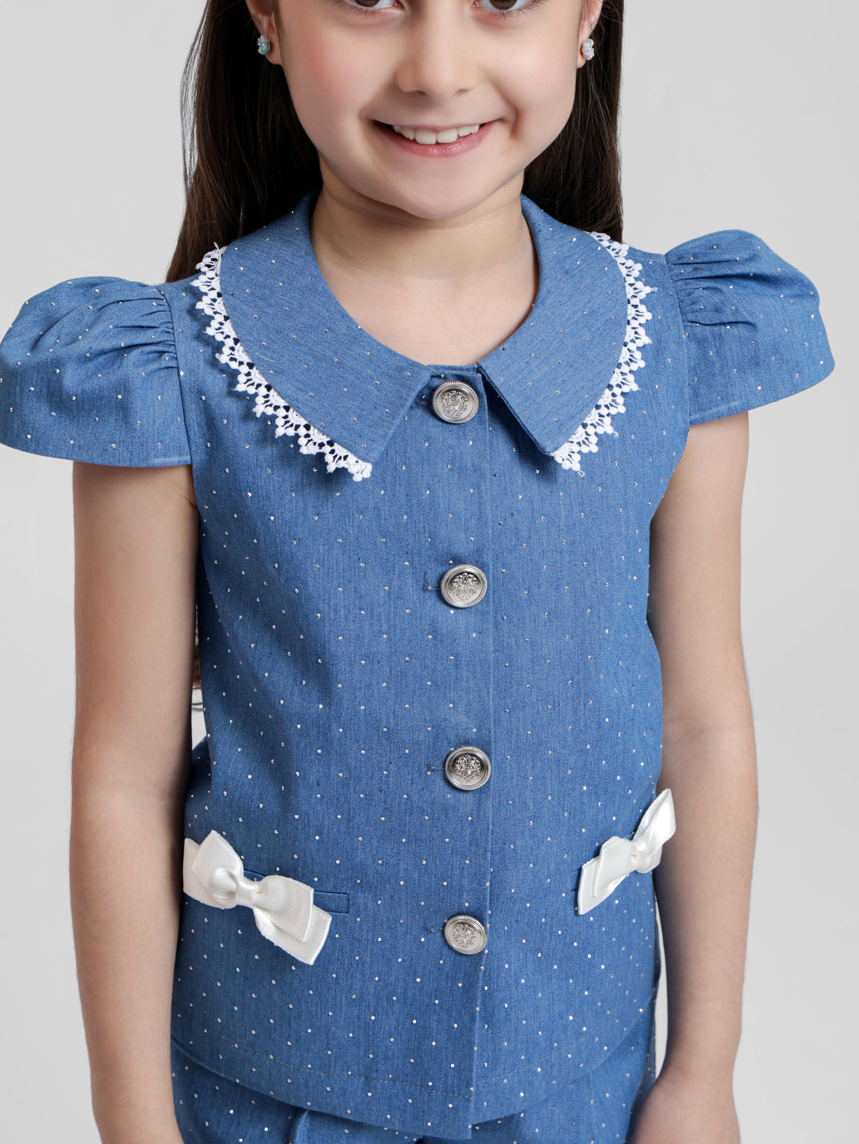 DENIM SWAROVSKI CO-ORD SET
