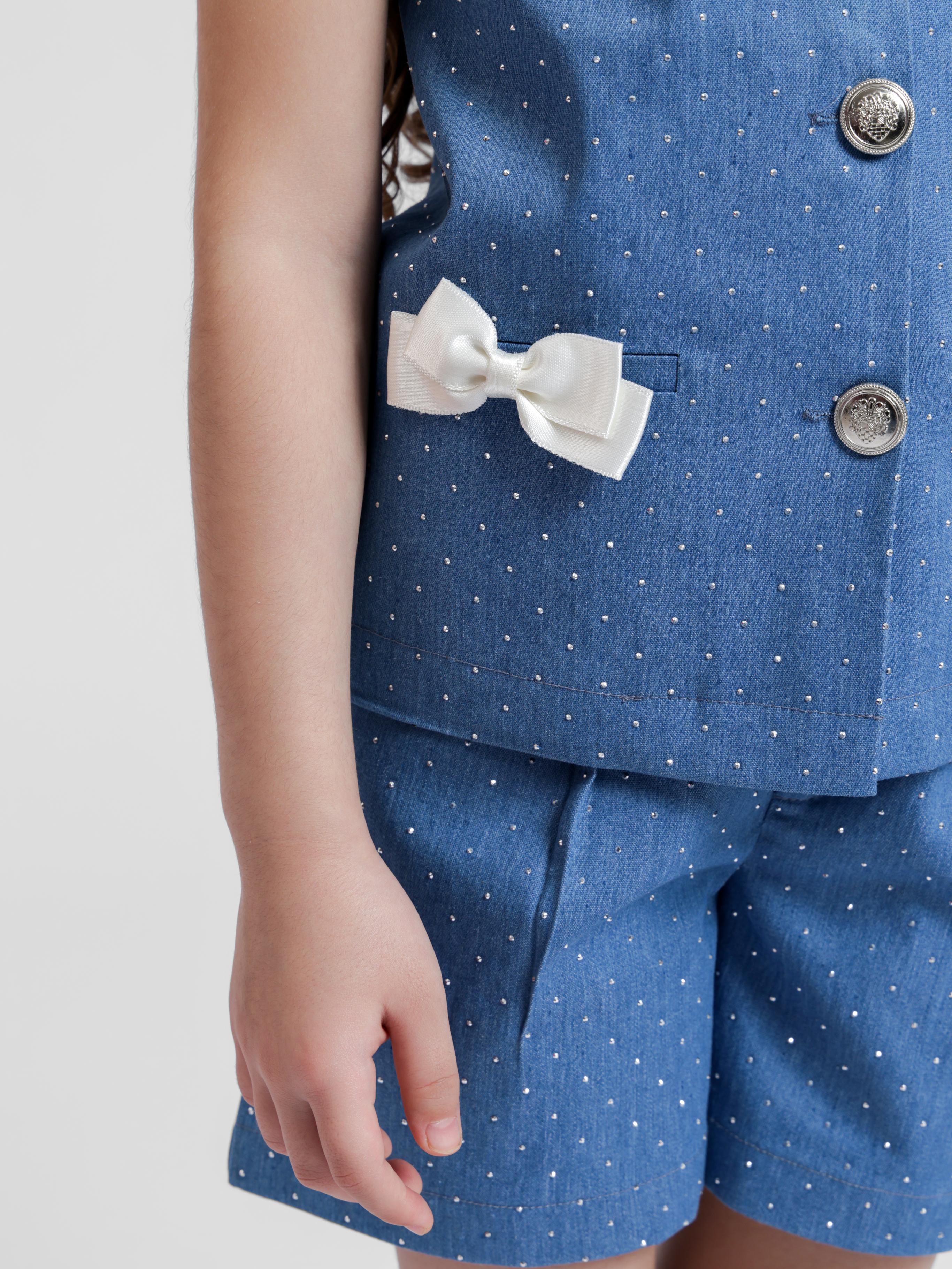 DENIM SWAROVSKI CO-ORD SET