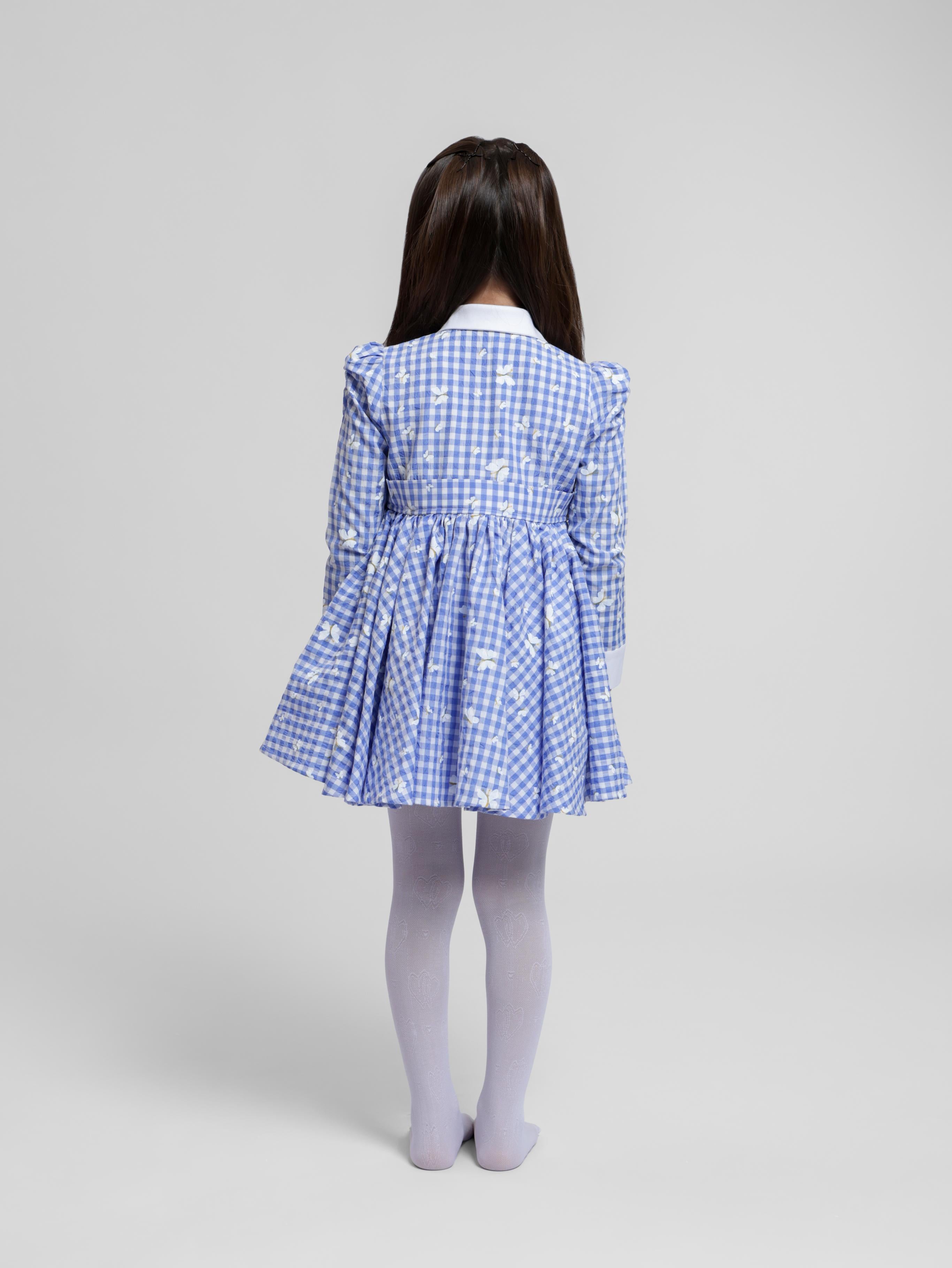 BLUE BUTTERFLY SHIRT DRESS