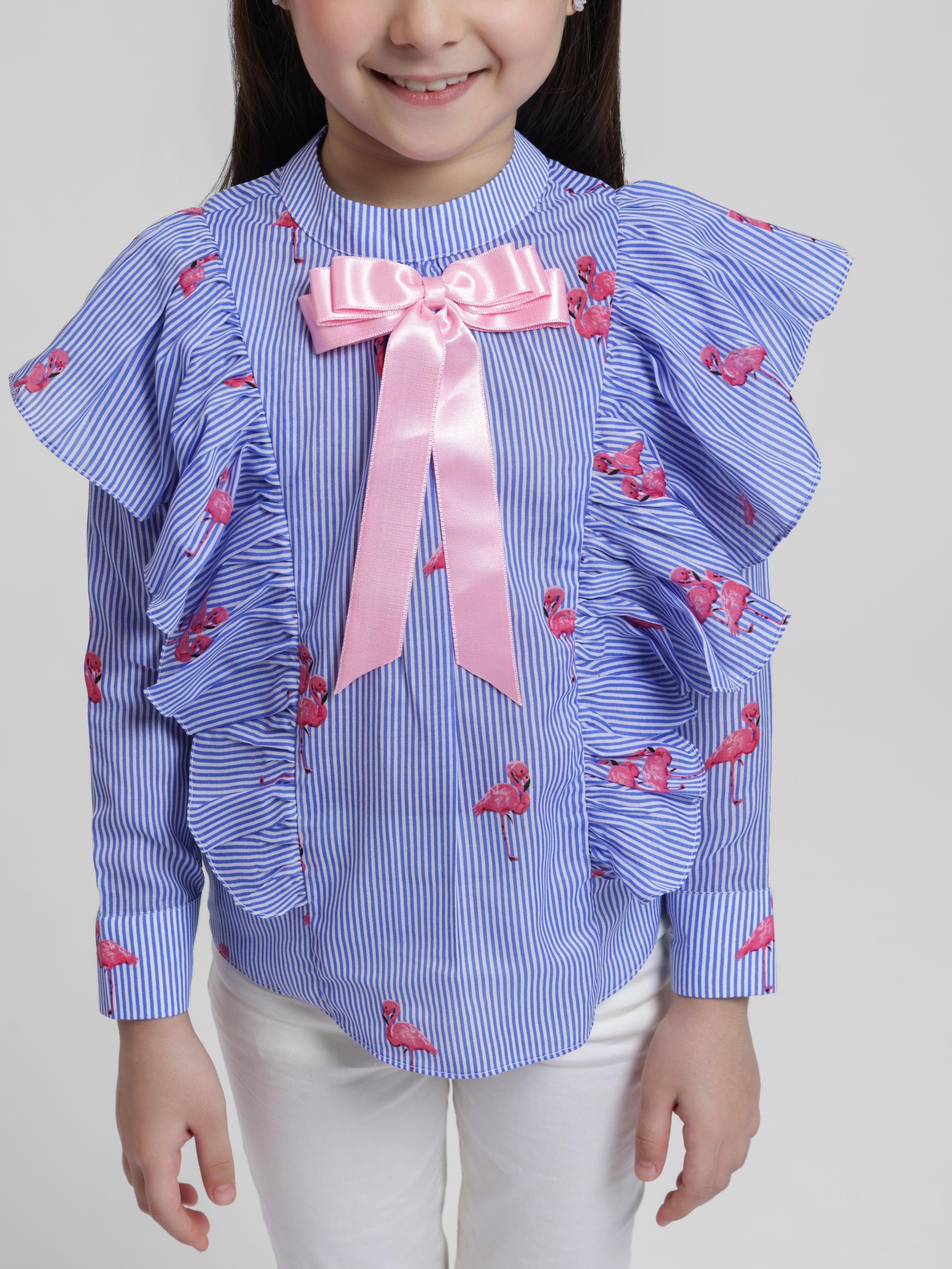 FLAMINGO & STRIPES TOP