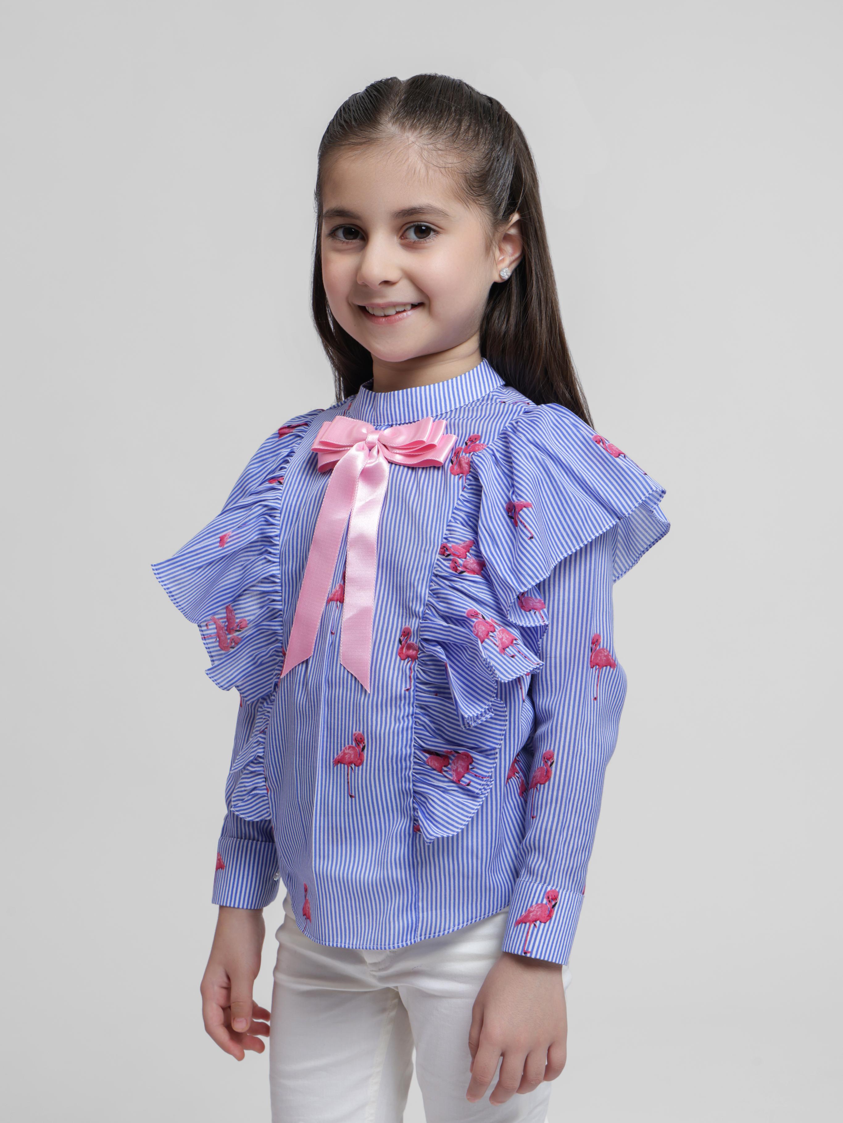 FLAMINGO & STRIPES TOP