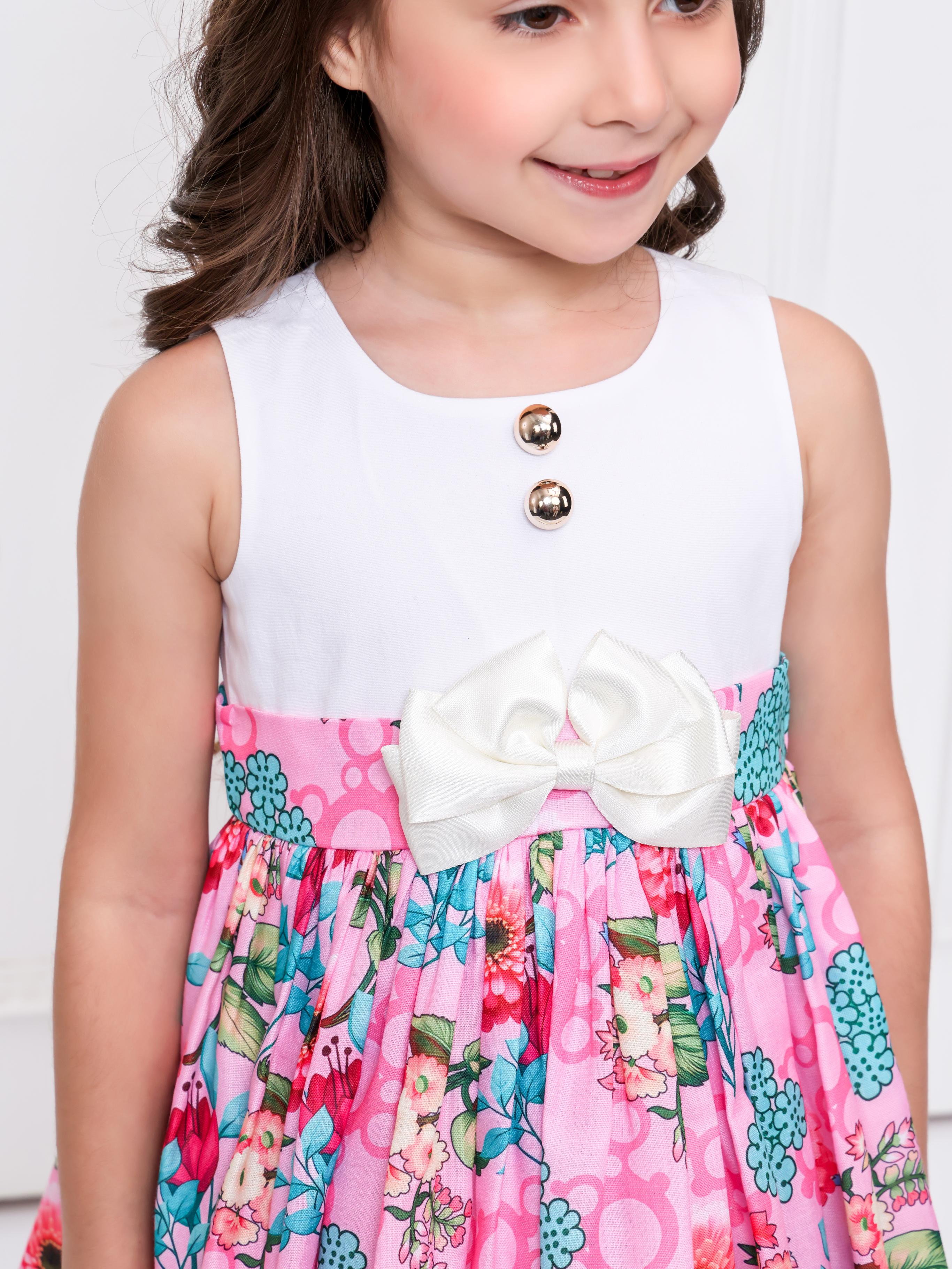 Pink Floral Sleeveless dress