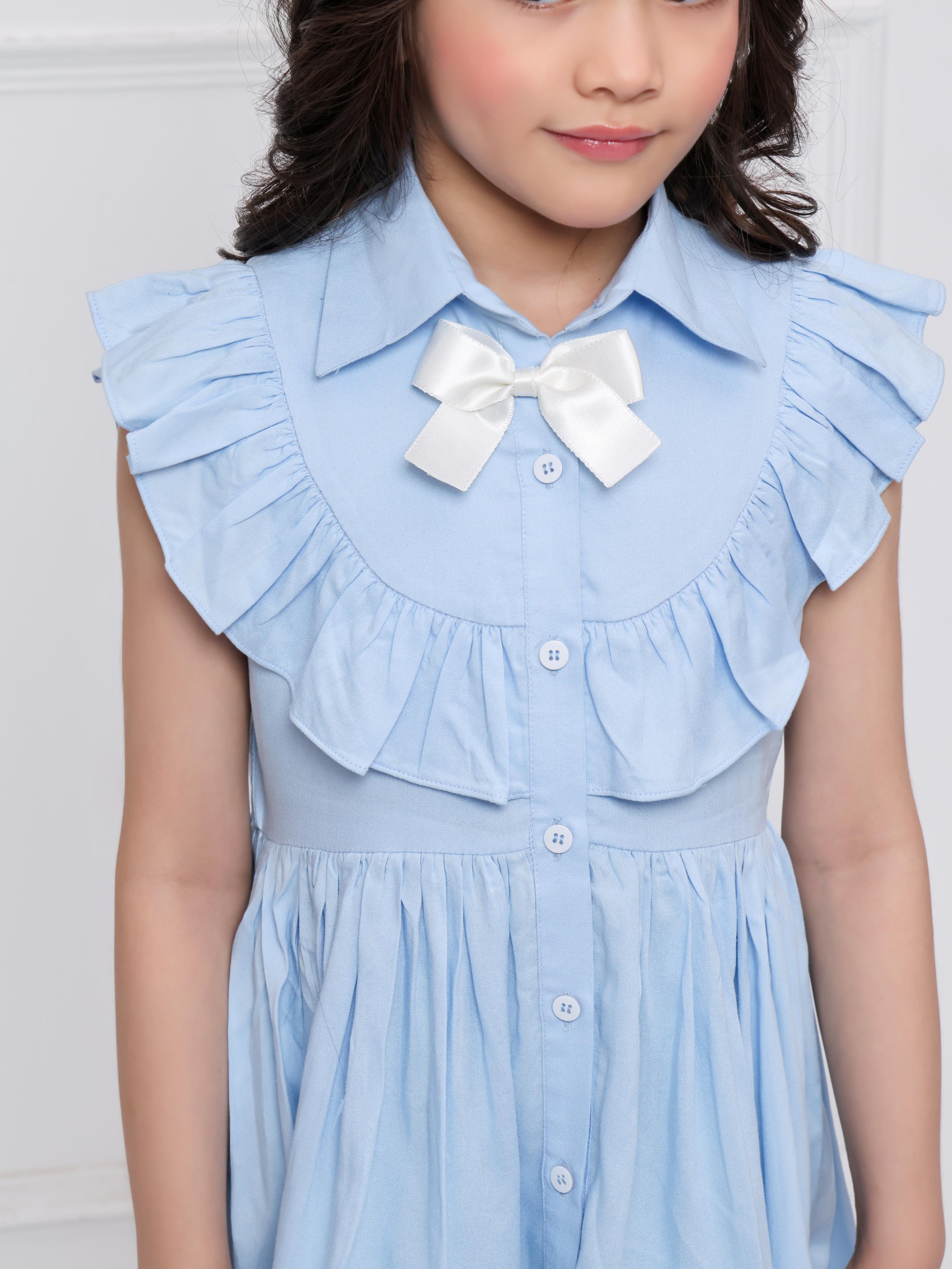 Light blue shirt dress