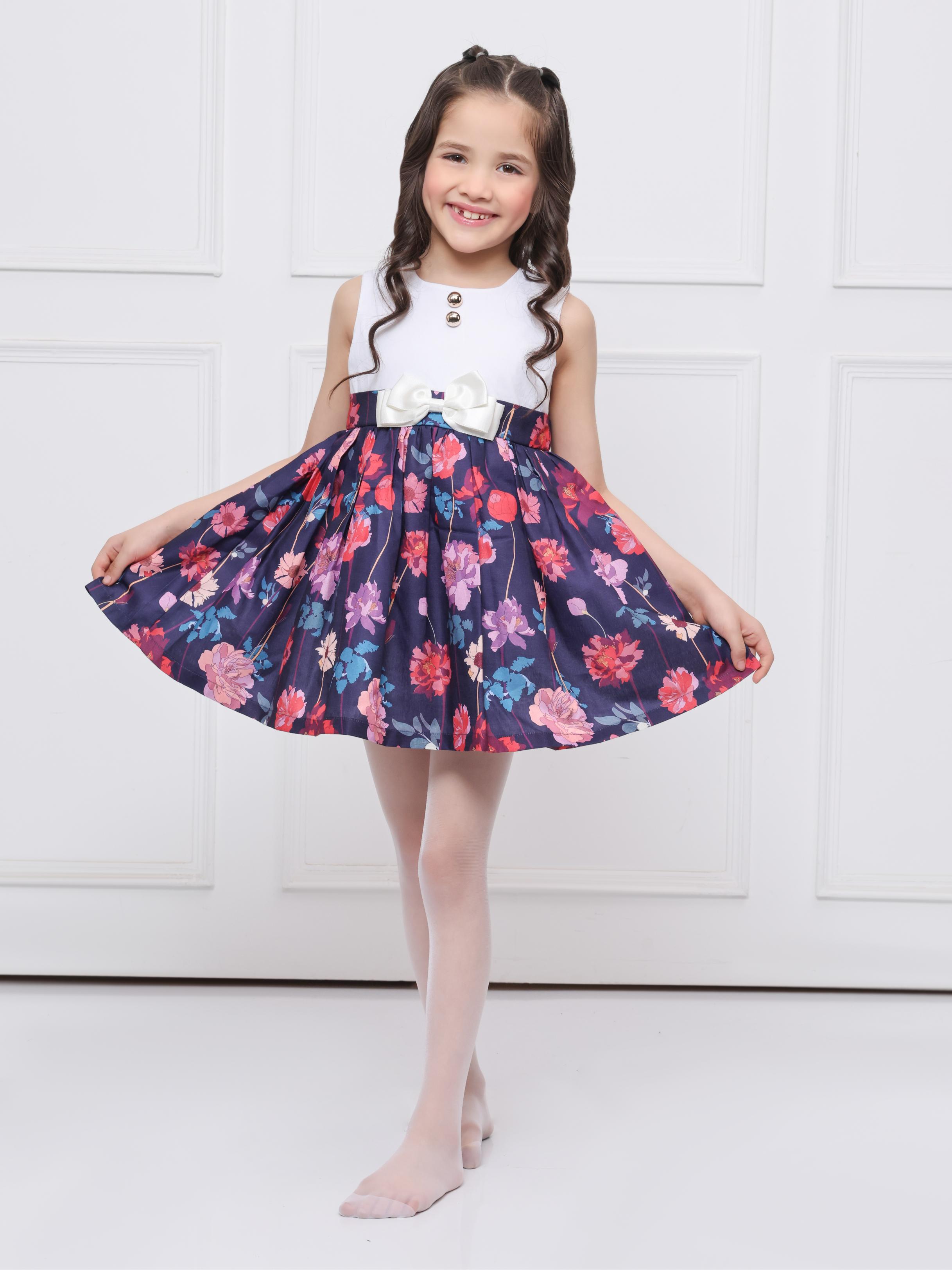 Purple floral Sleeveless dress