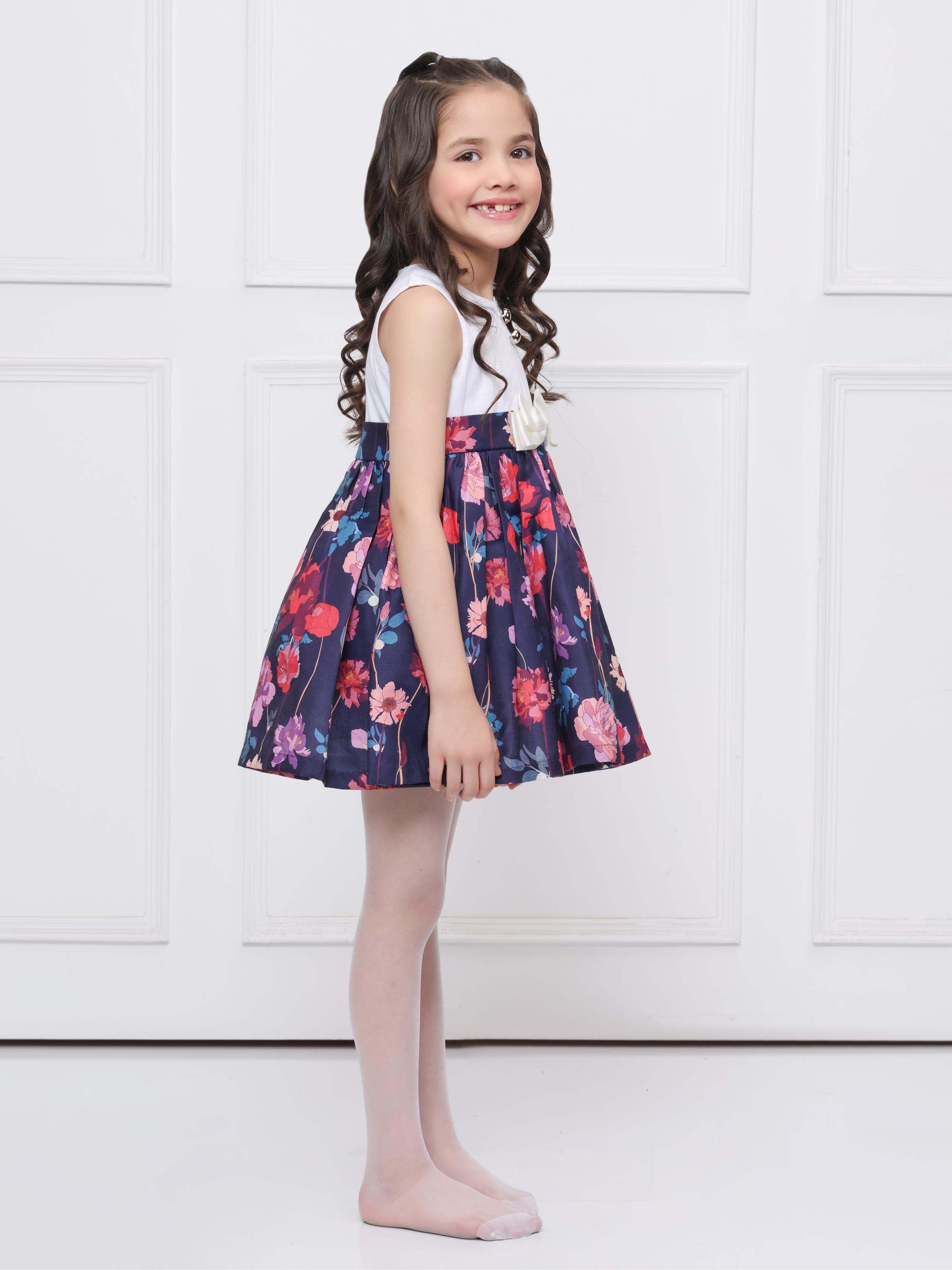 Purple floral Sleeveless dress