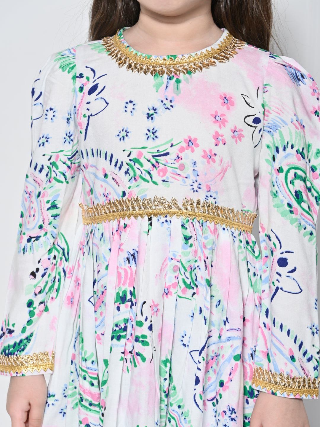 SIYA - A White Rayon Suit for Girls