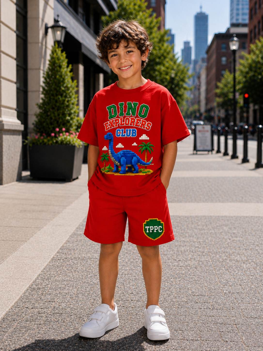 OVERSIZED RED DINO CO-Ord