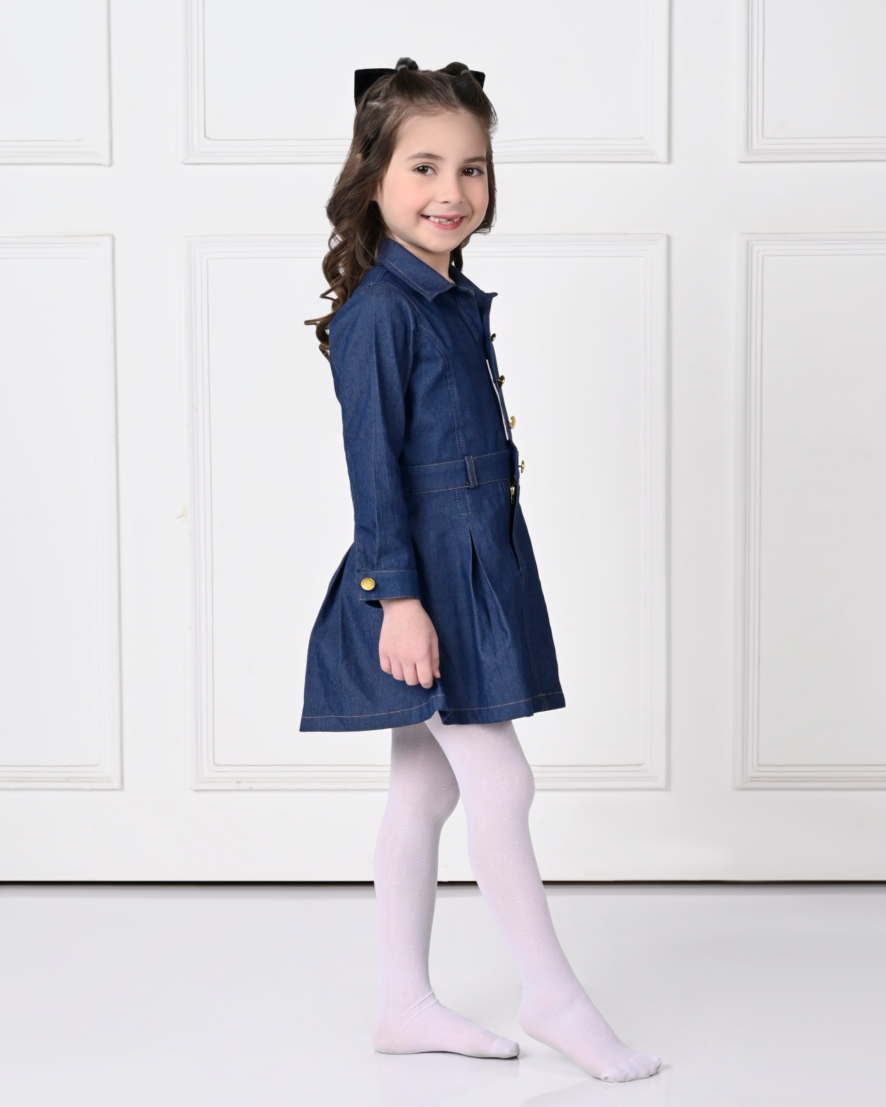 Dark Blue Full Sleeve Denim Dress