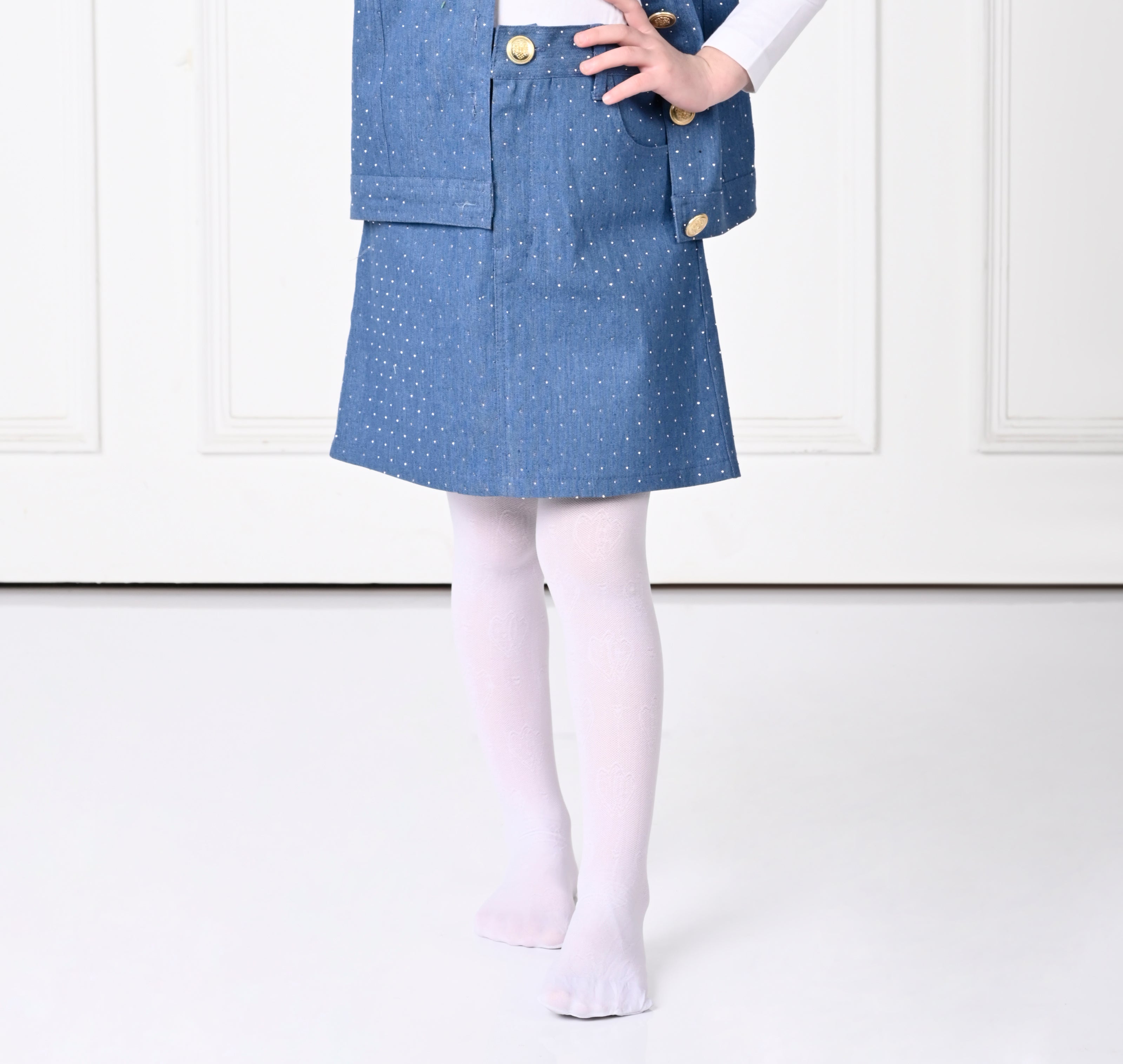 Navy Blue Denim Skirt