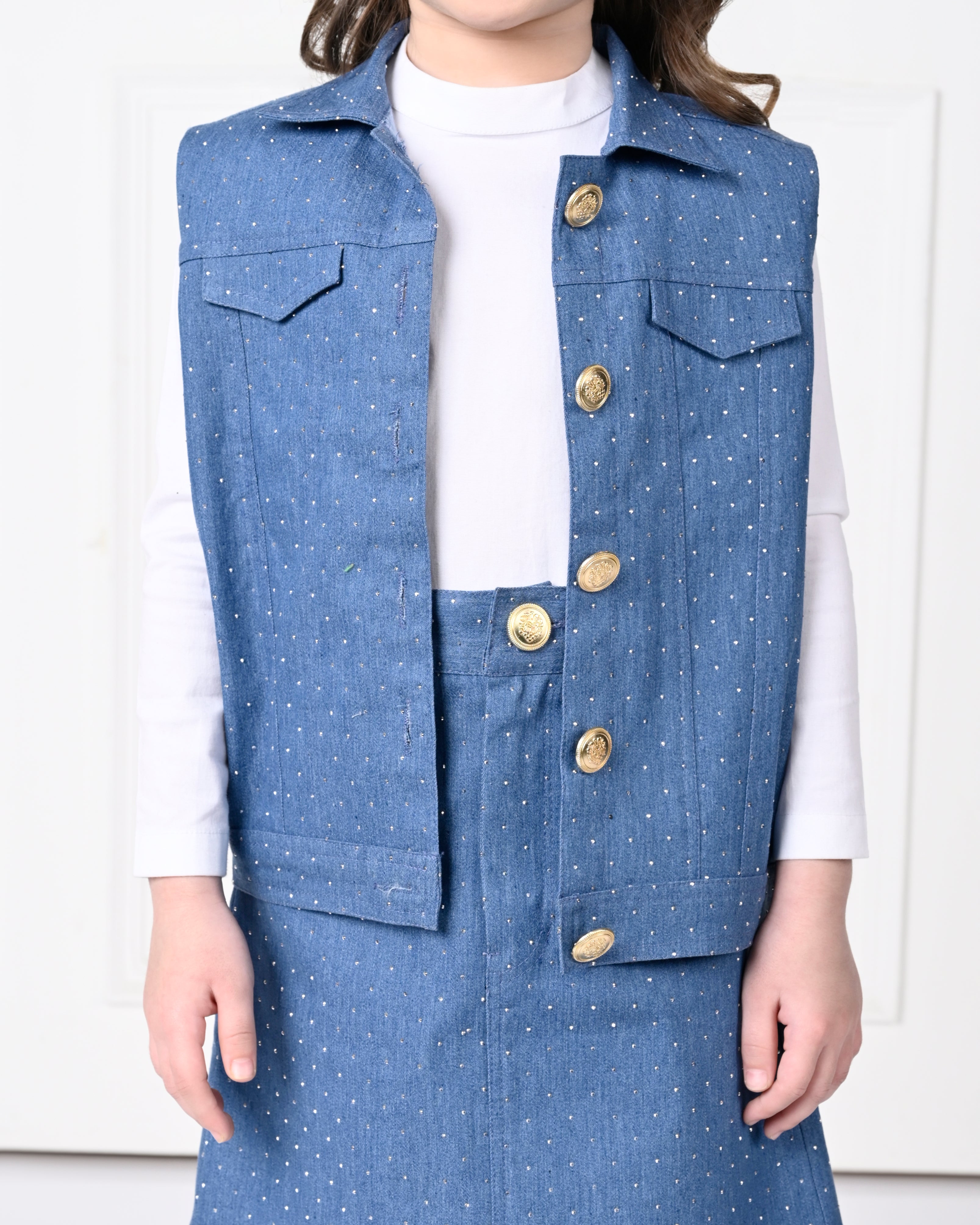 Navy Blue Denim Skirt