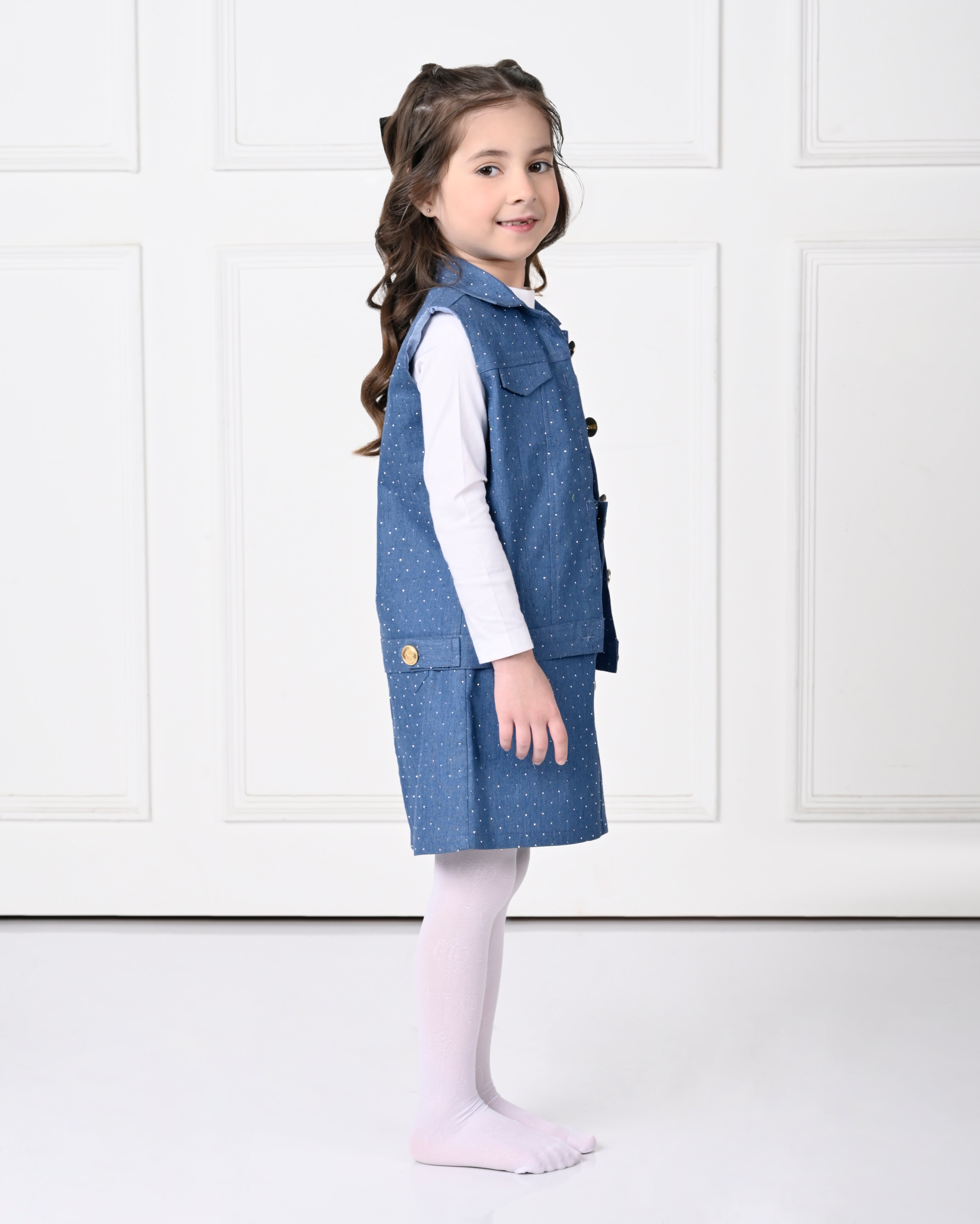 Navy Blue Denim Skirt
