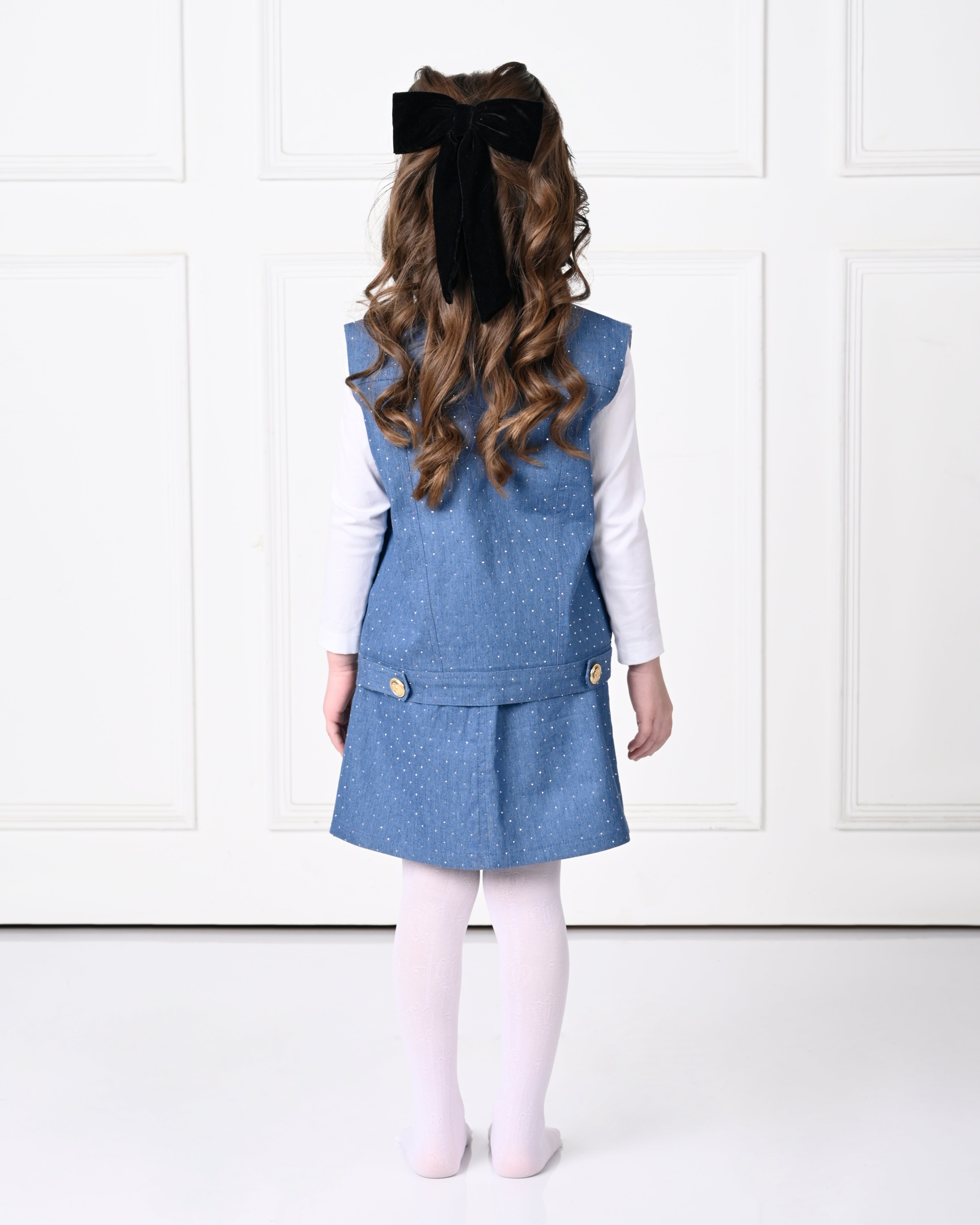 Navy Blue Denim Skirt