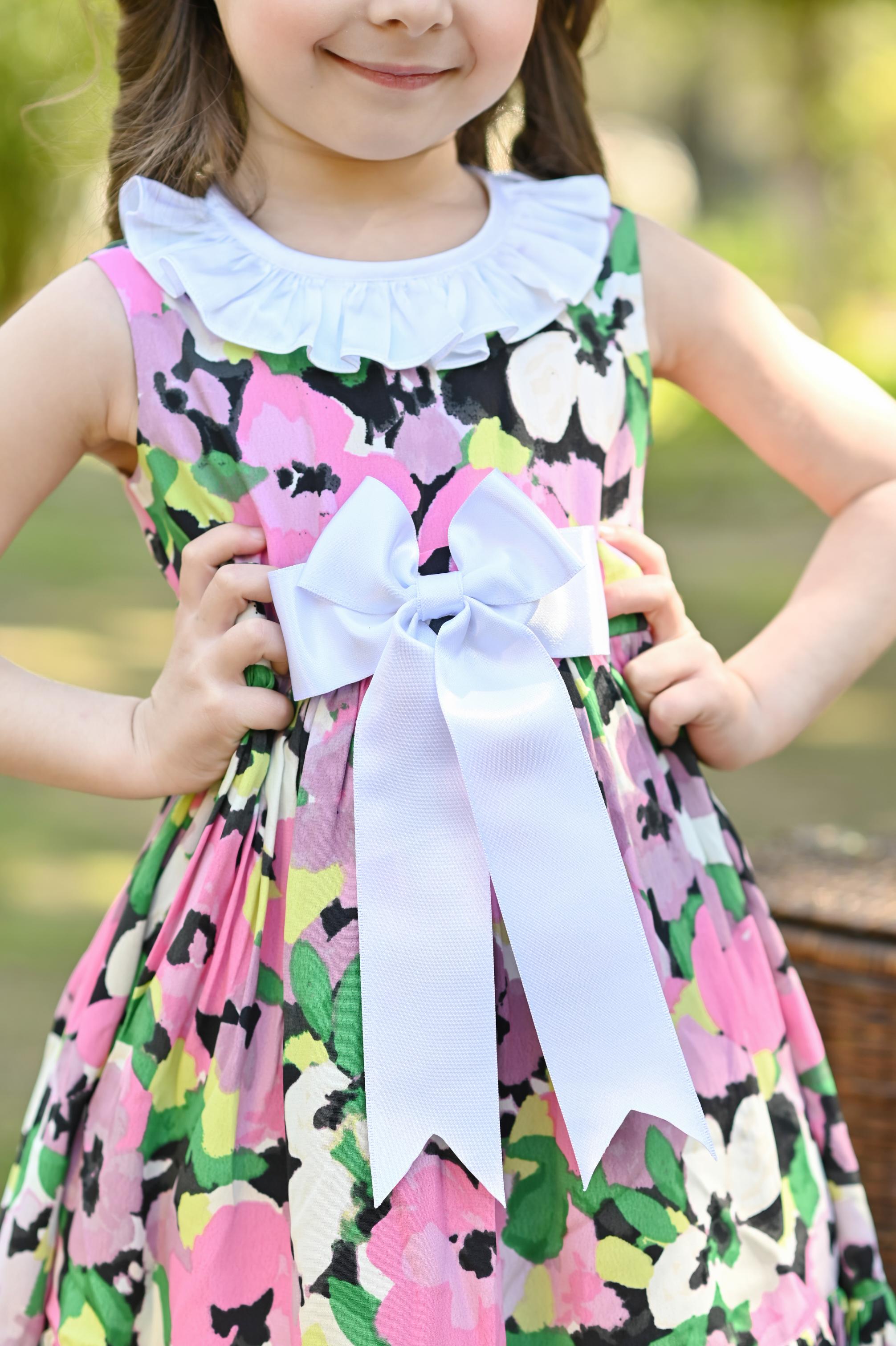 PINK BLACK FLORAL DRESS - Sale