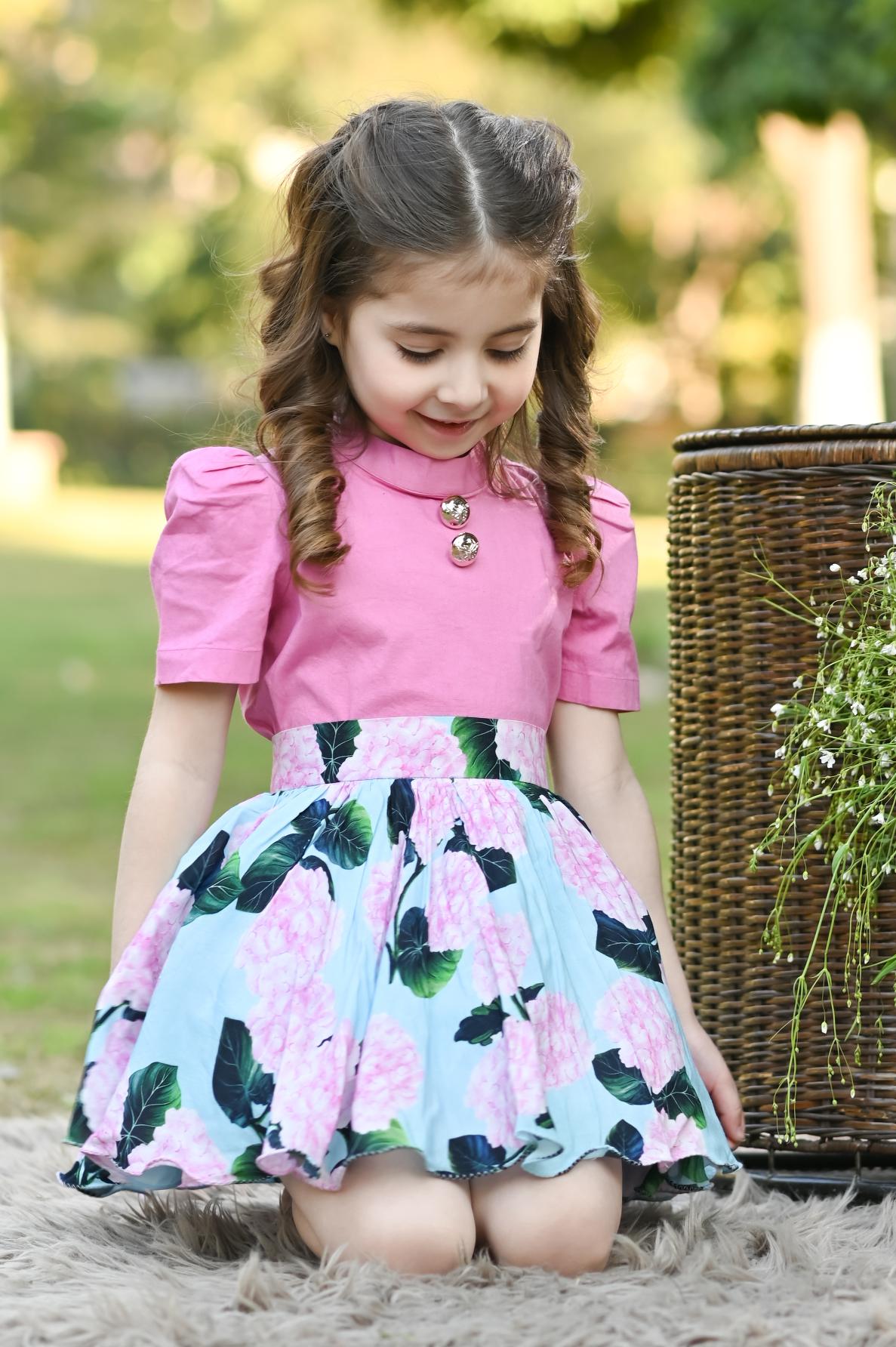 PINK BLUE SKIRT (SKIRT ONLY)